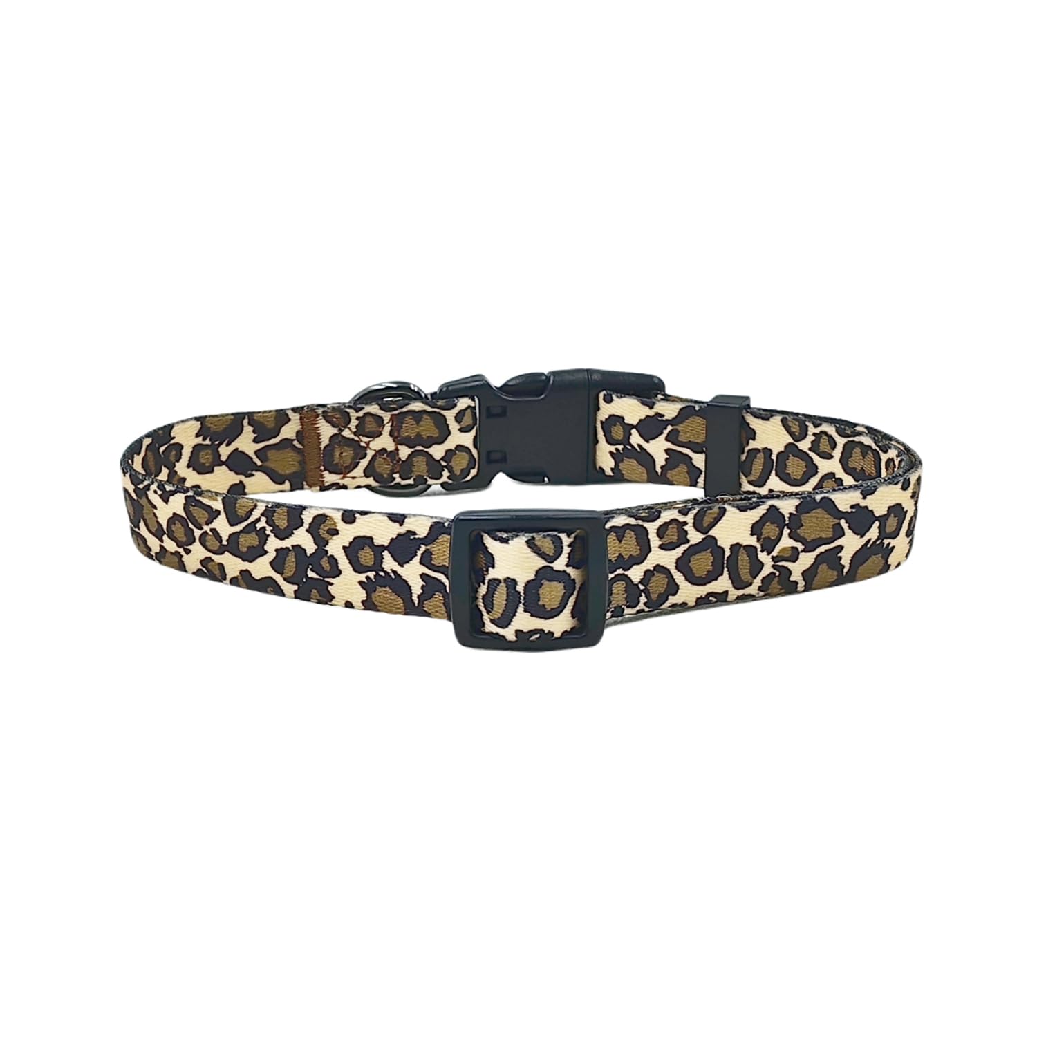 Olahibi Basic Dog Collar, Leopard Pattern, Soft And Durable Polyester Material, Adjustable Length, For Puppy Dogs.(Extra Small,