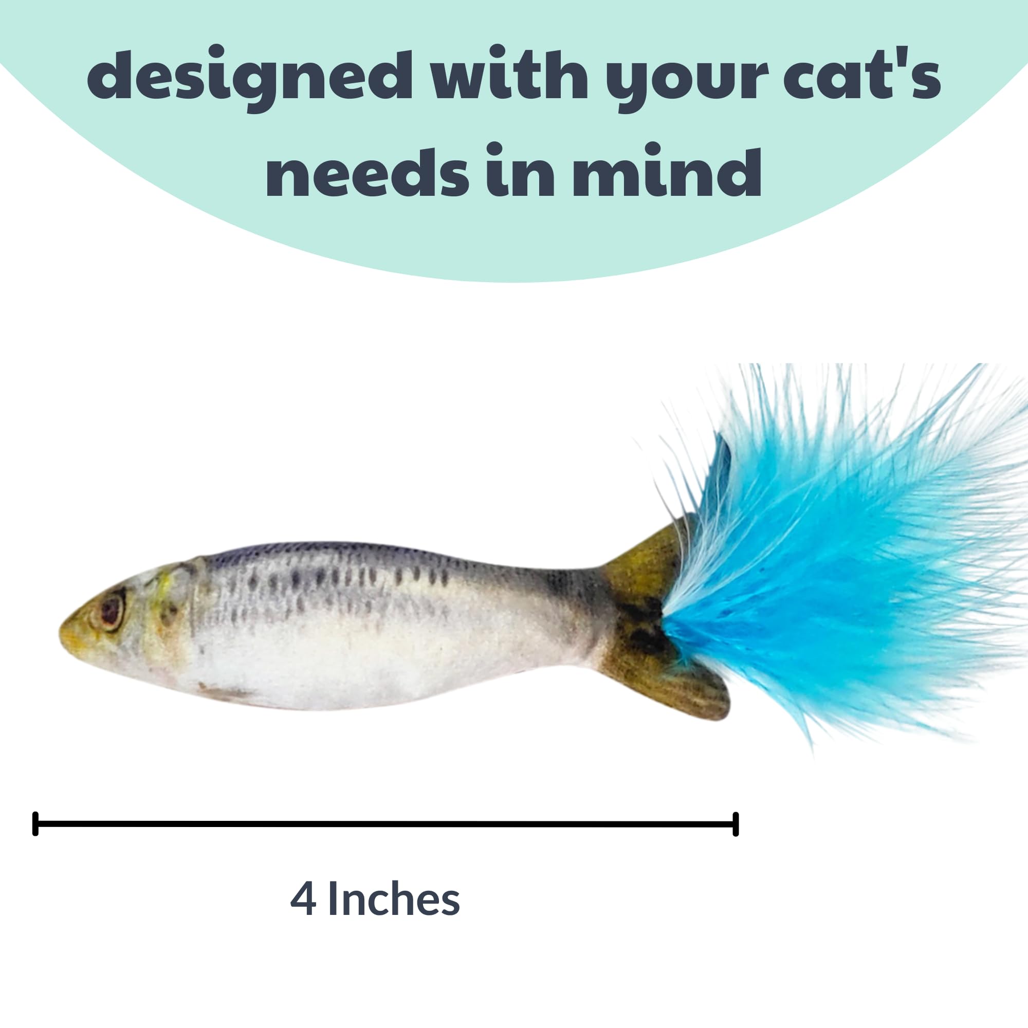 Huxley & Ket Plush Cat Toy | Sardine | Strong Catnip Filled Cat Toy | Plush Interactive Kitten And Cat Toy With Catnip And Crink