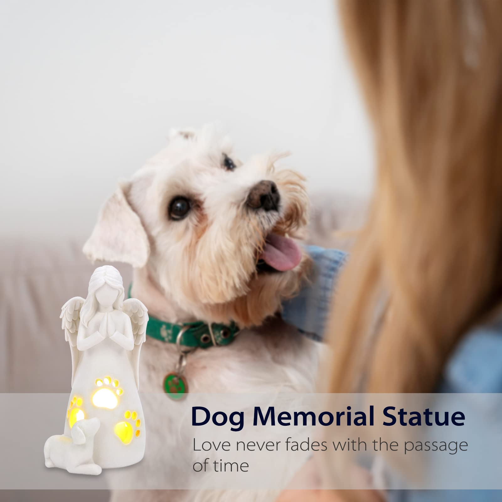 Bearae Dog Memorial Gifts, Dog Candle Holder Statue, Pet Memorial Gifts, Pet Loss Gifts, Bereavement Gifts, Pet Sympathy Gifts F