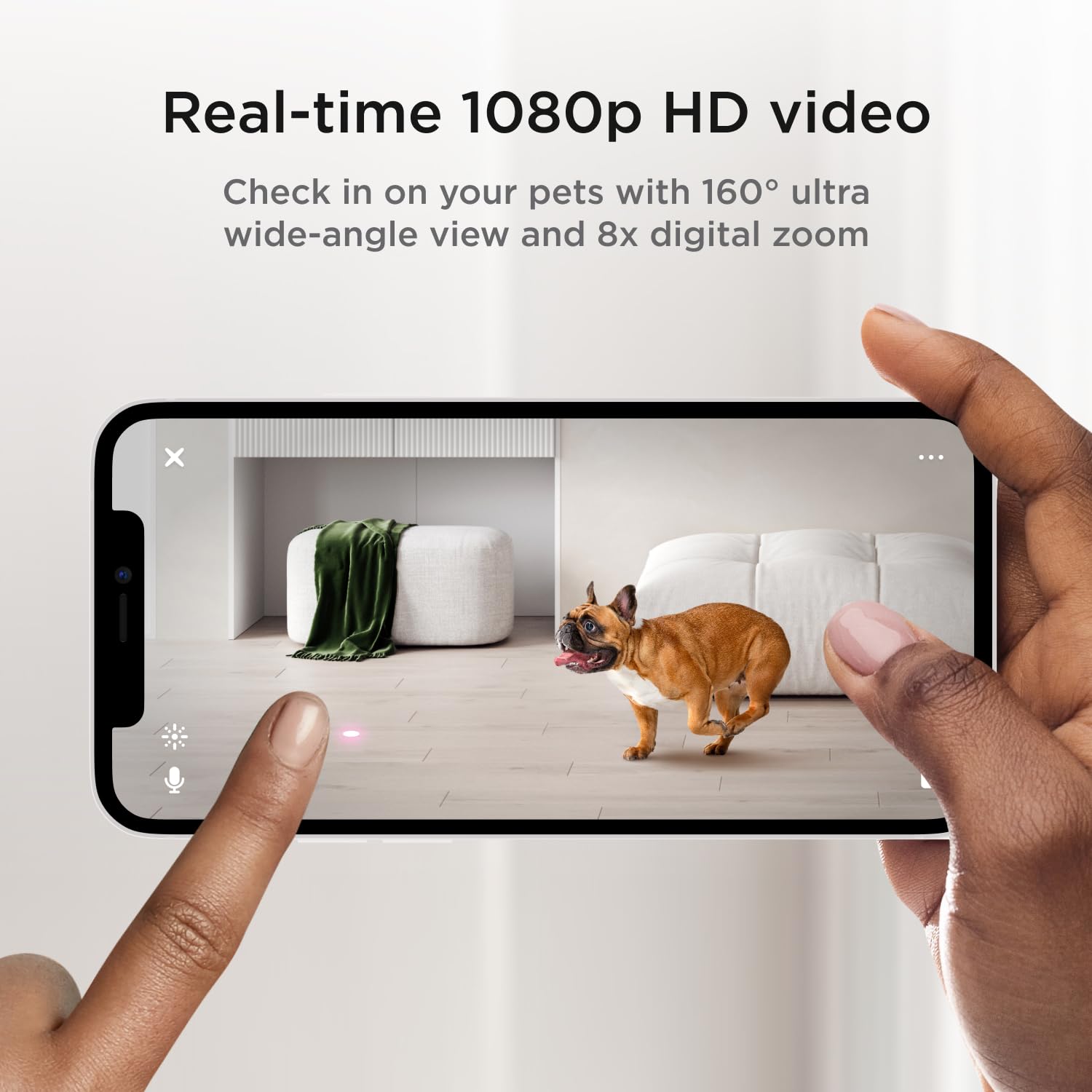 Petcube Play 2 Wi-Fi Pet Camera With Laser Toy For Cats & Dogs, 1080P Hd Video, 160 Full-Room View, 2-Way Audio, Sound/Motion Al