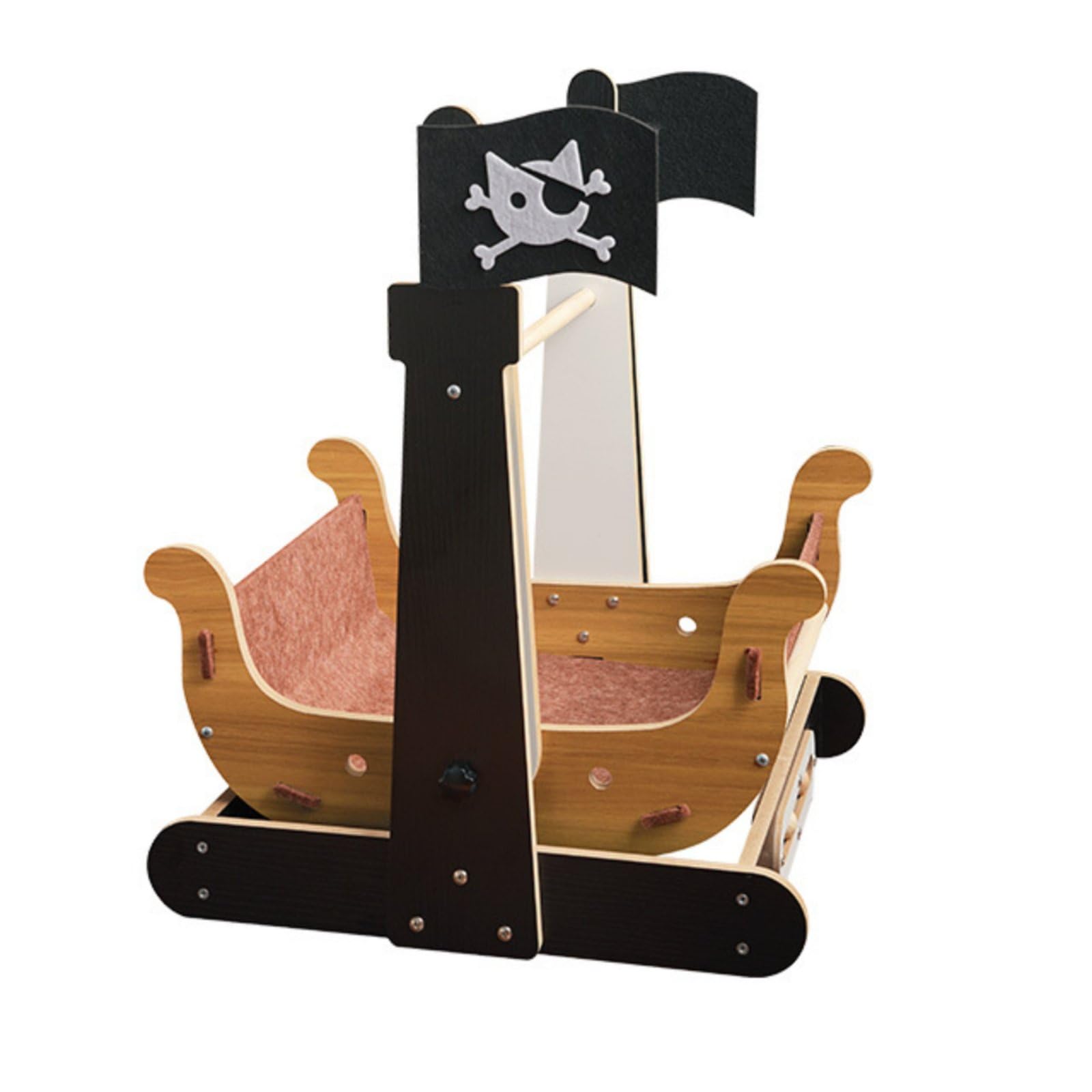 Merishopp Easy to Clean Pirate Ship Feline Bed SpaceSaving Feline Hammock Swing for Small Apartment, Pirate Ship | Pet Supplies