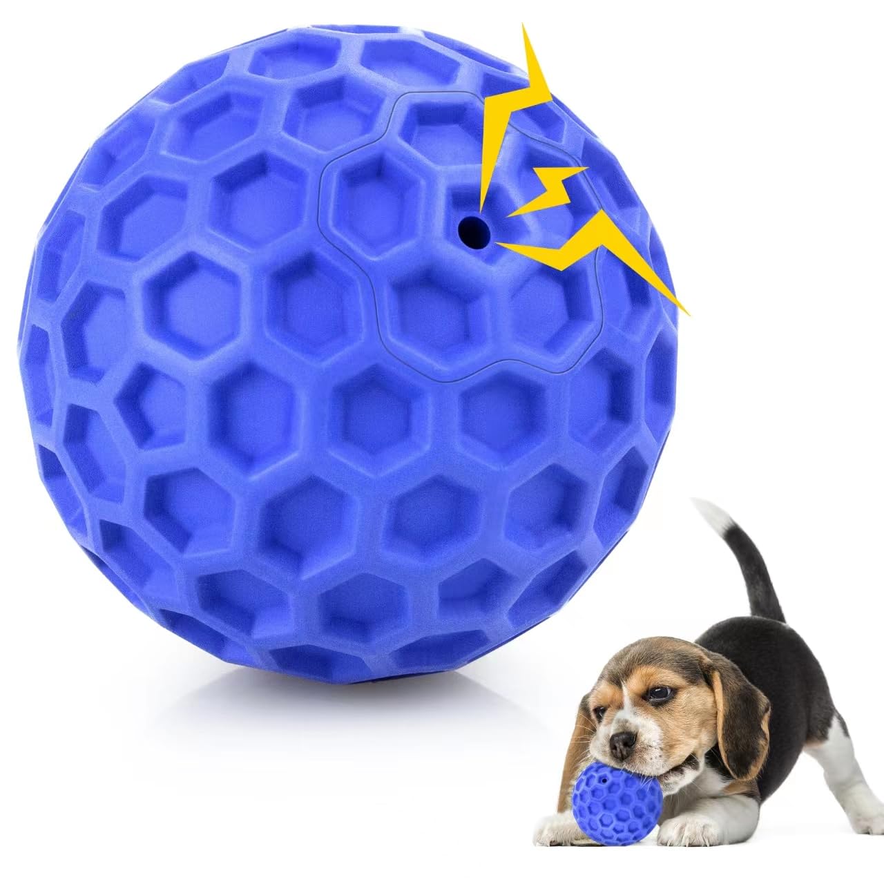DISSKNIC Tough Squeaky Dog Balls Puppy Toys, Interactive Dog Toys for Small Dogs, Puppy Chew Toys for Teething and Relax, Dog Ch