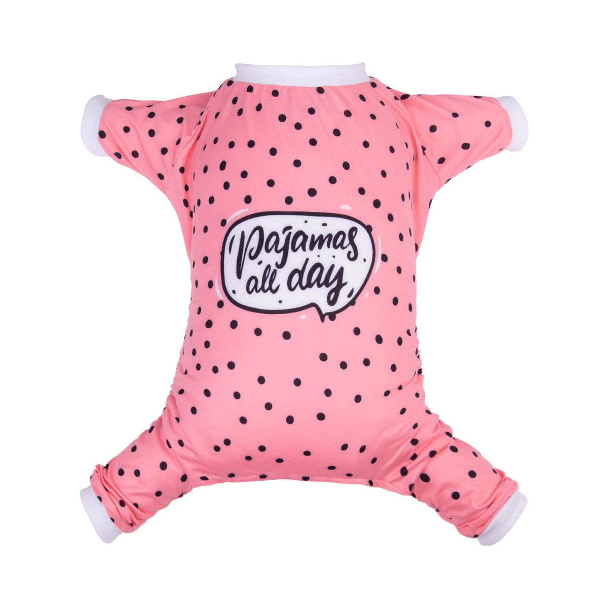 Cutebone Fun Letters Small Dog Pajamas Stretchy Puppy Pjs Soft Cat Clothes For Daily Wear Da13S