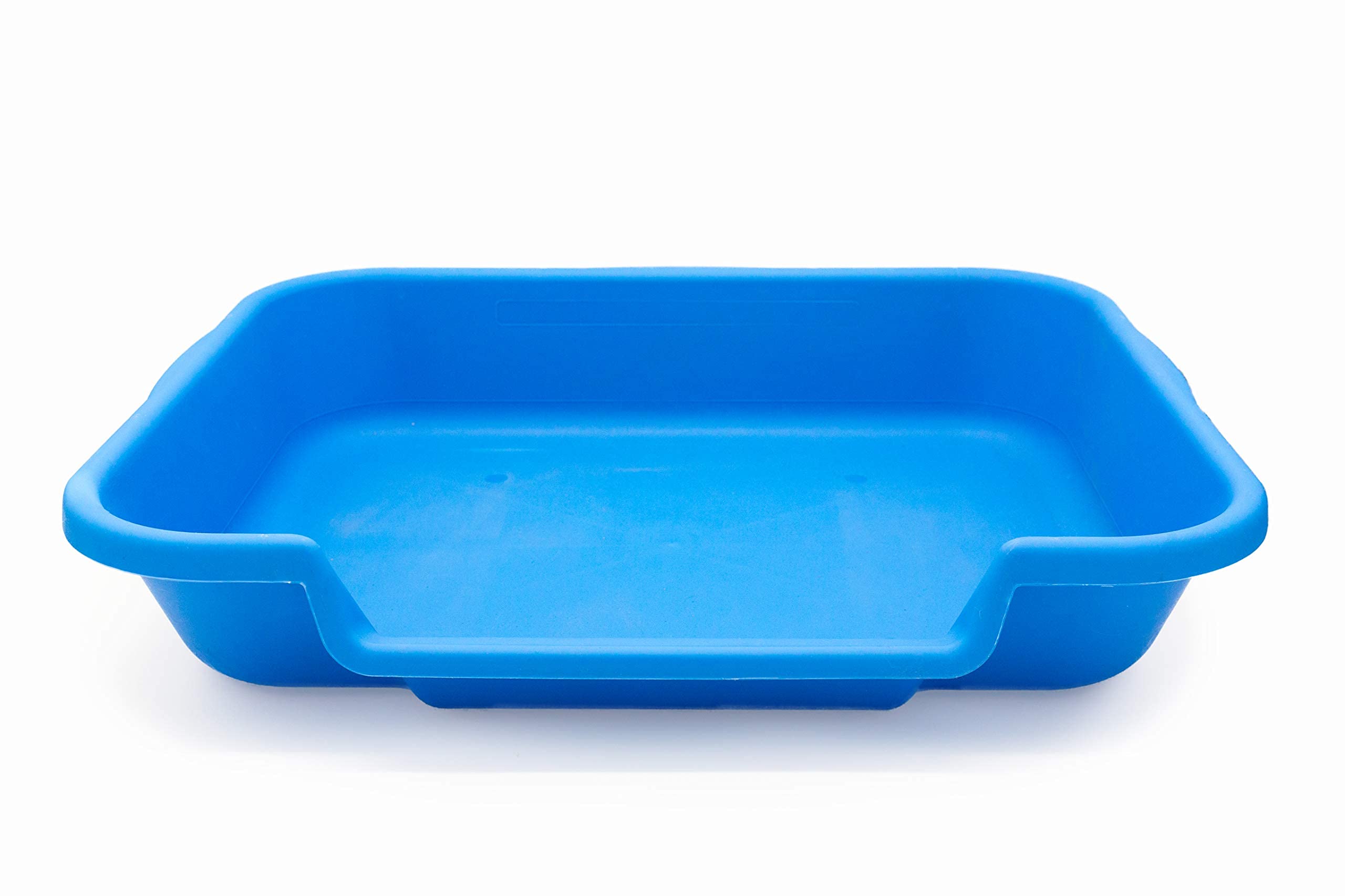 Kittygohere Senior Cat Litter Box 1 Pack, Large Blue Low Entrance Kitty Litter Box, Sized For Cats Comfort, Perfect For Senior And Arthritic Cats, Made In Usa