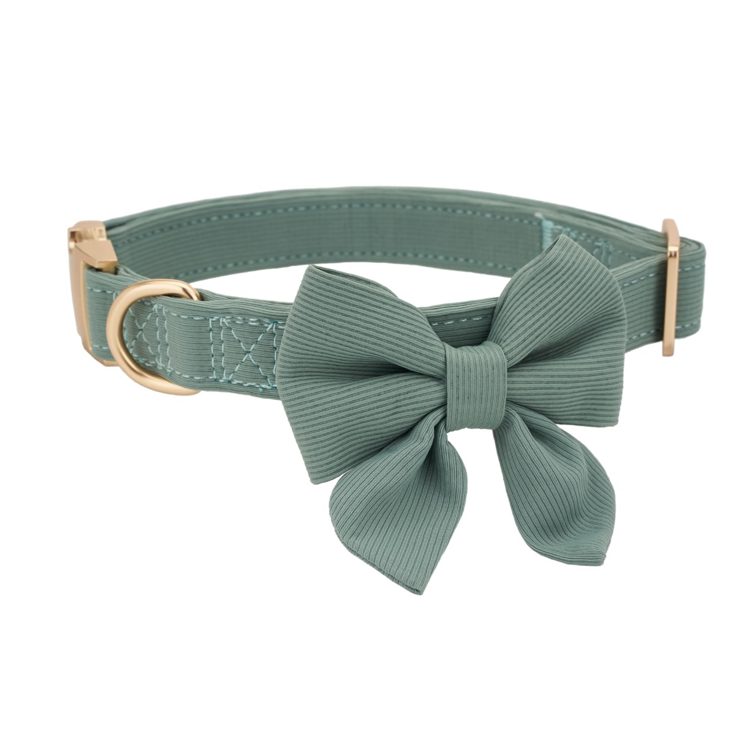 Ewinoom Bowtie Dog Collar Adjustable Soft Collars With Detachable Bow Tie And Metal Buckle For Small Medium Large Dogs,Dark Gree