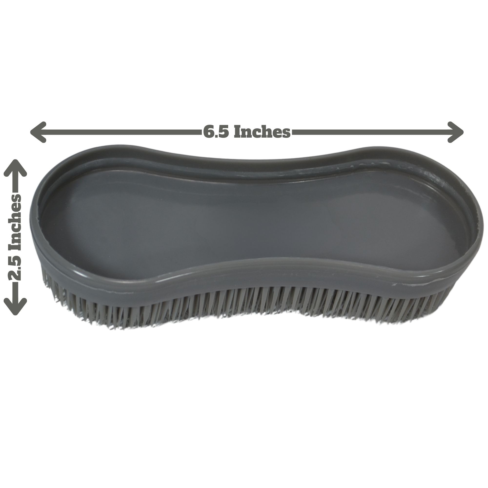 Intrepid International Magic Horse Brush Horse Grooming Kit W/Durable Plastic Britsles, Horse Brushes For Grooming, Grey