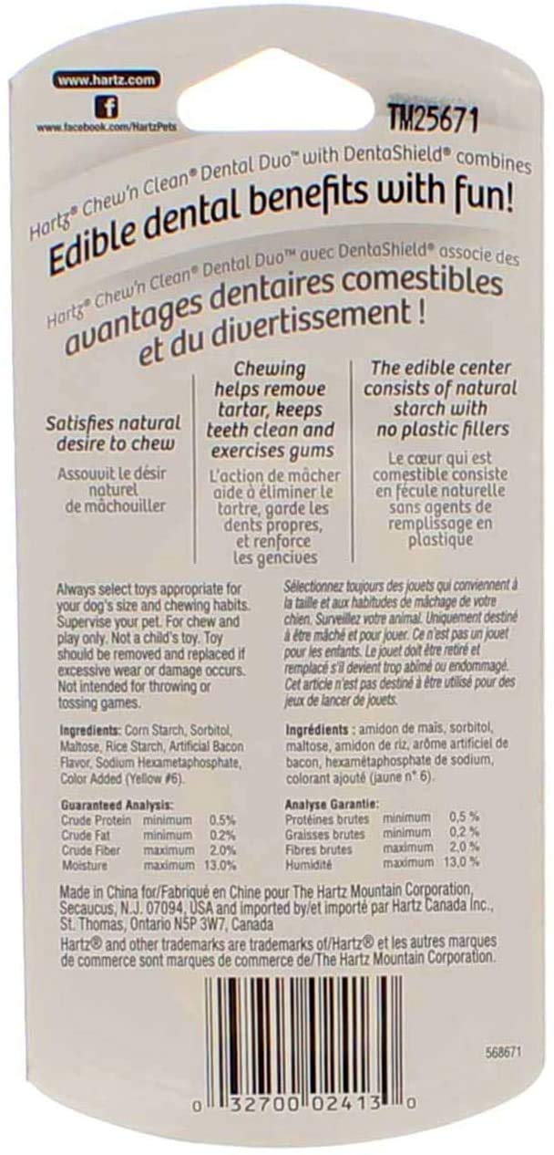 Hartz Tiny Dog Dental Duo Dog Toy Edible Chew Combo [Set Of 3]