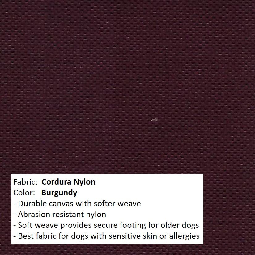 Kuranda Chewproof Dog Bed - Walnut PVC - 40'' x 25'' - Cordura Nylon - Burgundy
