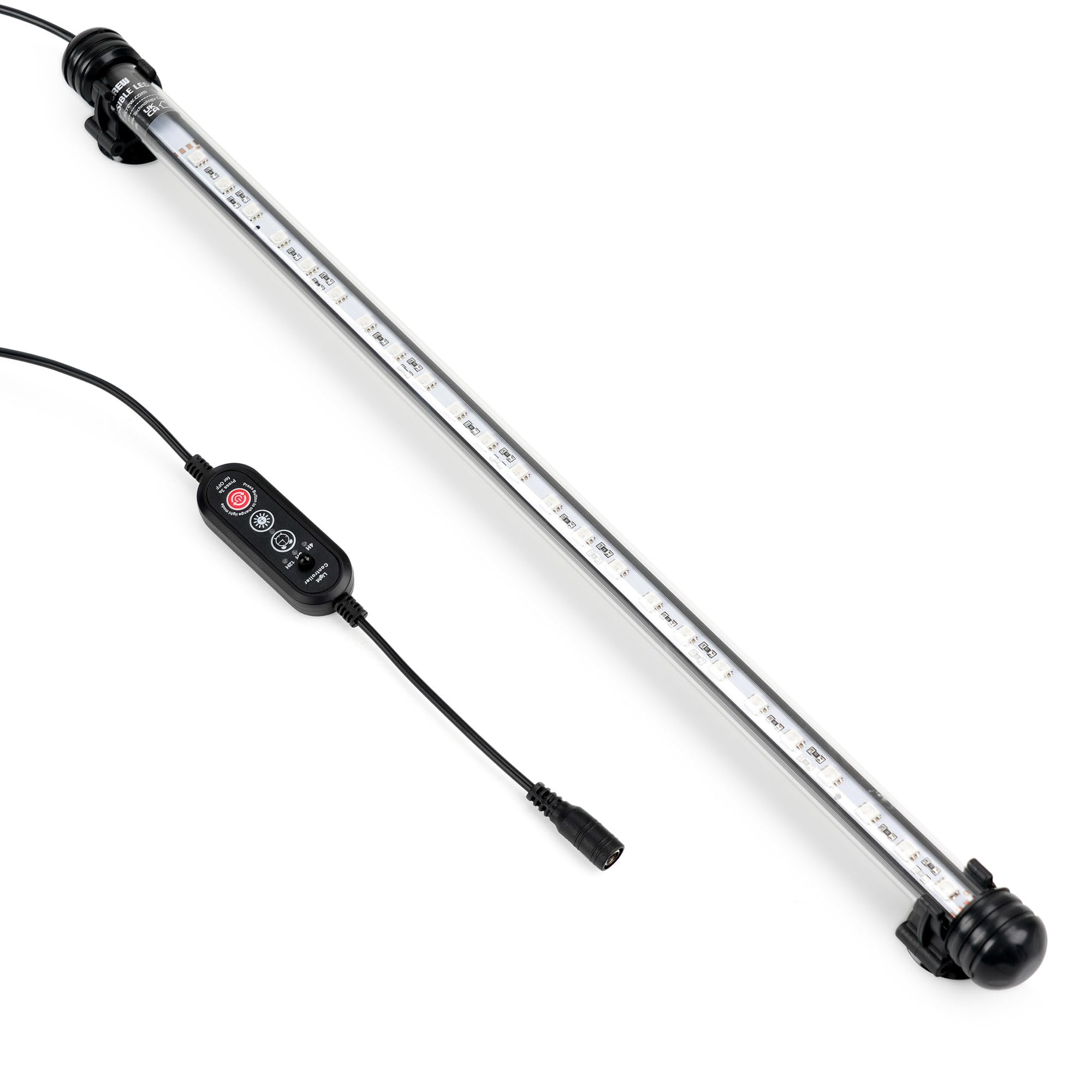Nicrew Submersible Rgb Aquarium Light, Underwater Fish Tank Light With Timer, Multicolor Led Light With Remote Controller, 23 Inches