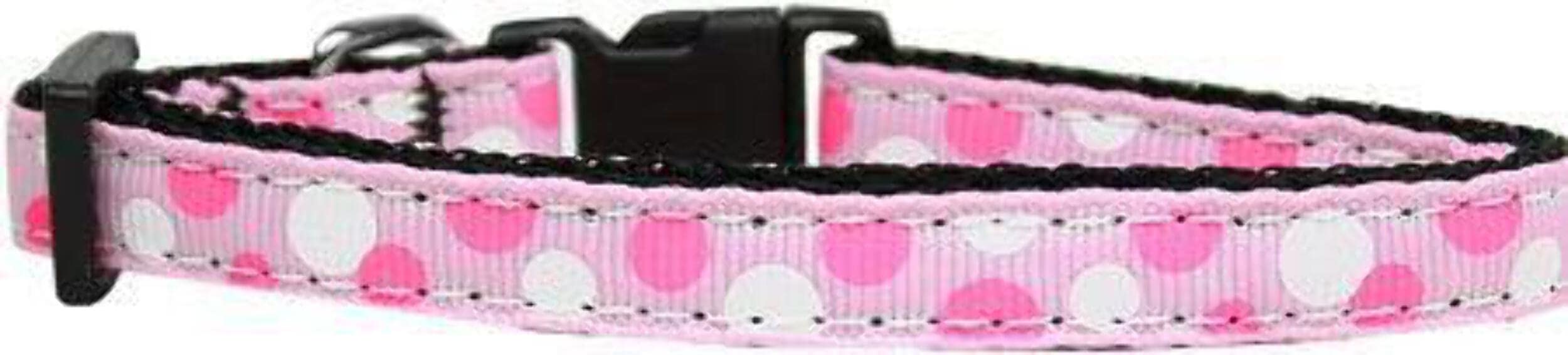 Pet Dog & Cat Nylon Collar or Leash 3/8&quot; wide, &quot;Confetti Dots&quot; Baby Blue SM Collar