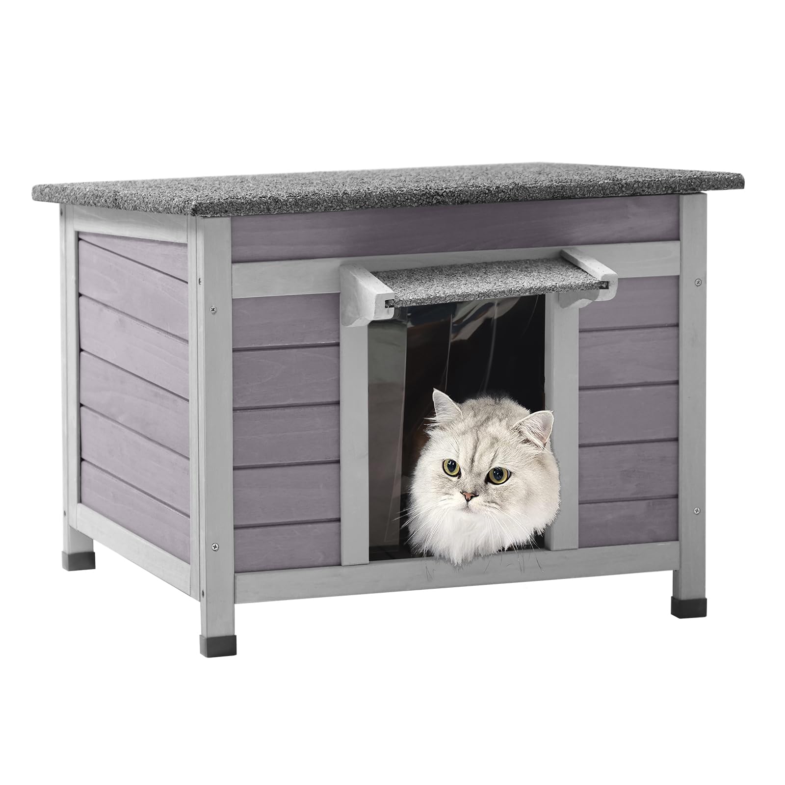 Outdoor Cat House Feral Cat Enclosure, Small Pet House Bunny Cage Outside, Rainproof Cat House