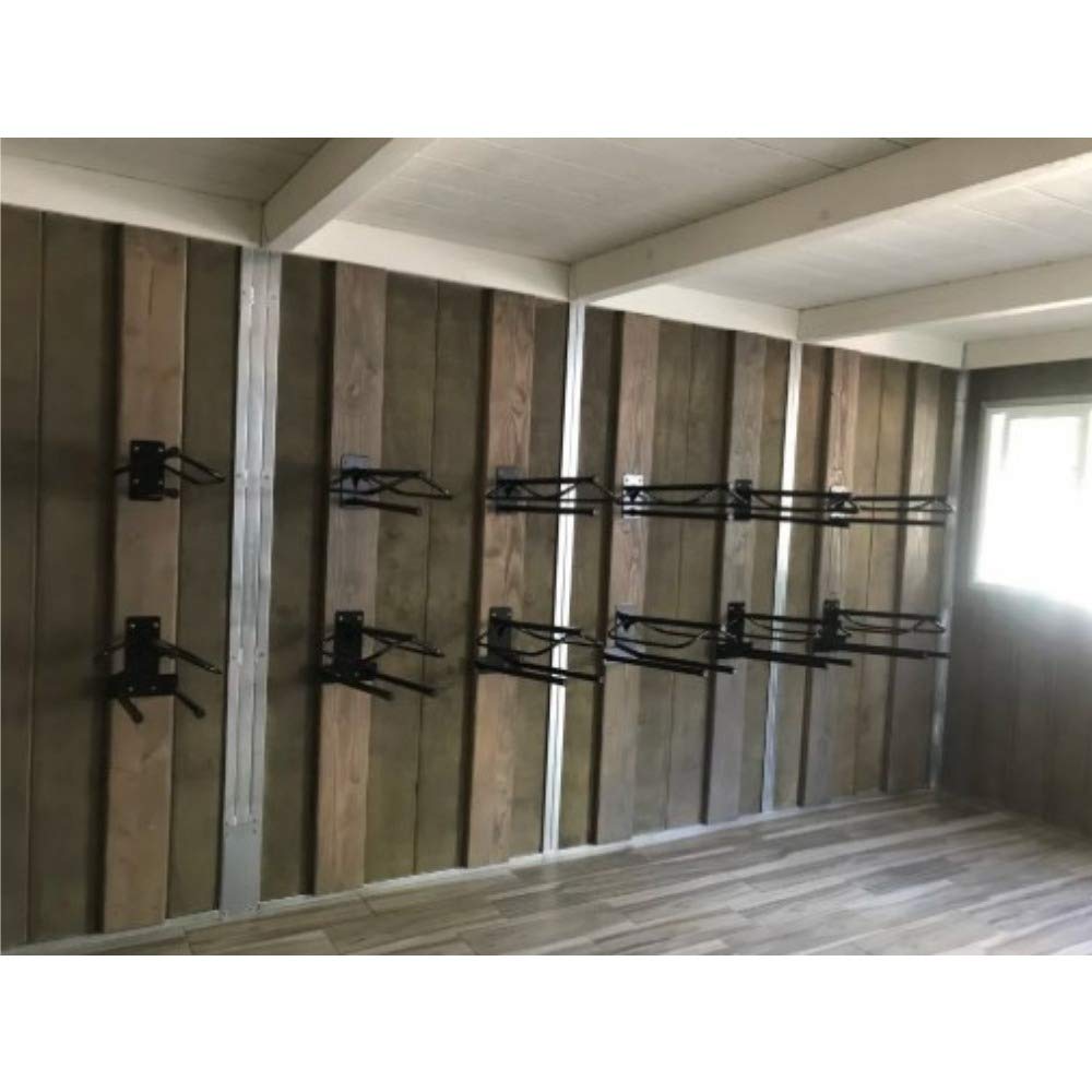 Easy-Up Wall Mount Saddle Rack With Double Pad Bar | Holds Western And English Saddles | Air And Dry Out After Riding | Mounts E
