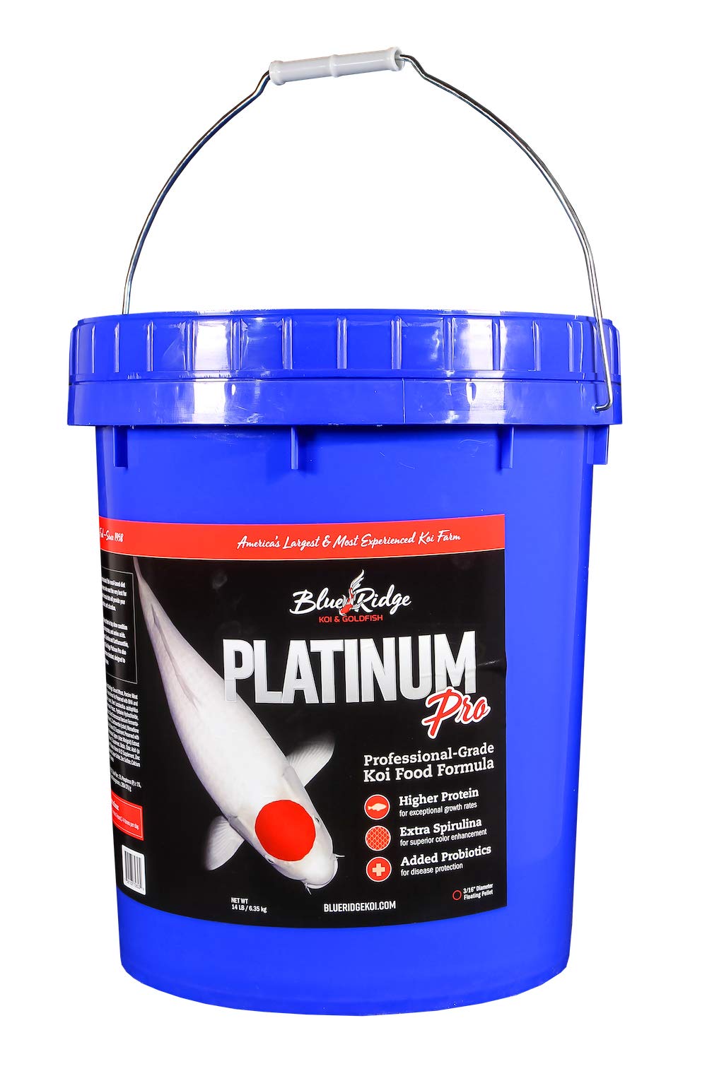 Blue Ridge Fish Food 14Lb], Platinum Professional Formula 316 Floating Pellet, Koi And Goldfish