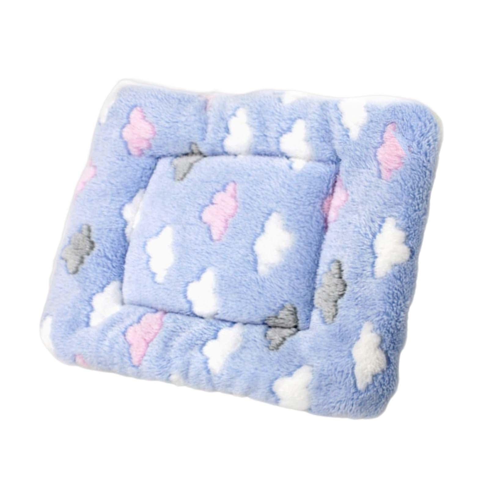 Enakshi Dog Bed Mat Cat Accessories Washable Short Plush Blanket Cat Bed Mats Blue S | Pet Supplies | Dog Supplies | Beds
