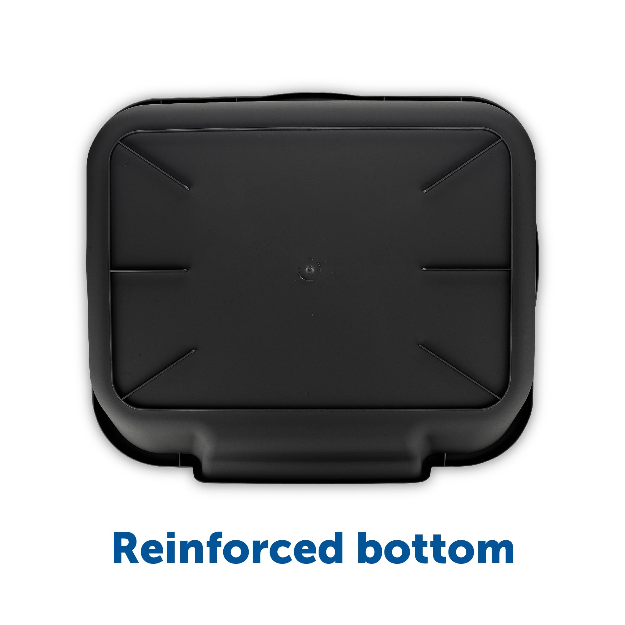 KittyGoHere Senior Cat Litter Box 1 Pack, Large Black Low Entrance Kitty Litter Box, Sized for Cats Comfort, Perfect for Senior