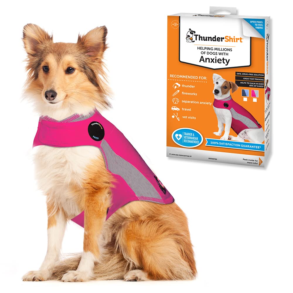 Thundershirt Apparel Clothing Thundershirt Dog Anxiety Jacket, Pink, Large 41-64 Lbs Us
