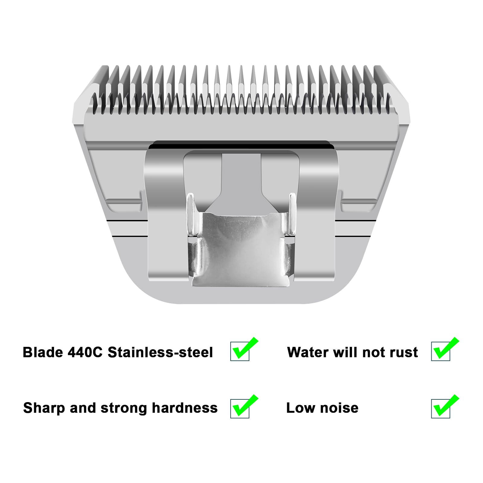 30W+10W+7FW+5FW+4FW Wide Pet Dog Grooming Detachable Blades Kit,Compatible with Andis,Oster A5,Wahl KM10 Clippers,Cut Length 1/5