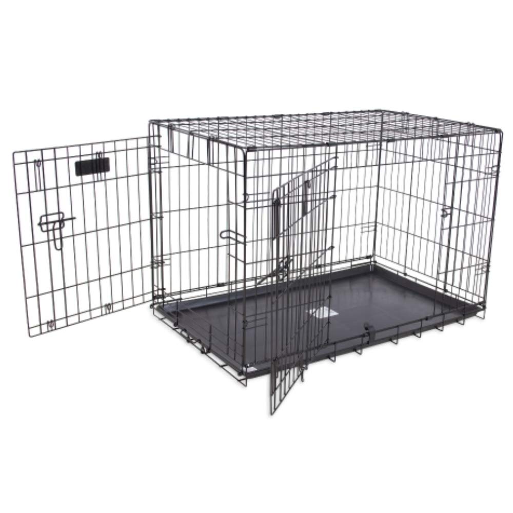 Precision Pet Products Two Door Provalue Wire Dog Crate, 24 Inch, For Pets 15-30 Lbs, With 5-Point Locking System