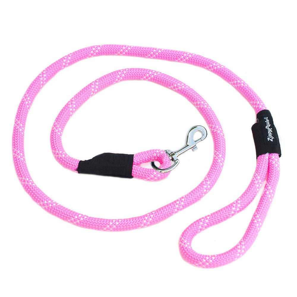 Zippypaws Zp324 Climbers Rope Leash Original 6 Ft - Pink Dog Lead