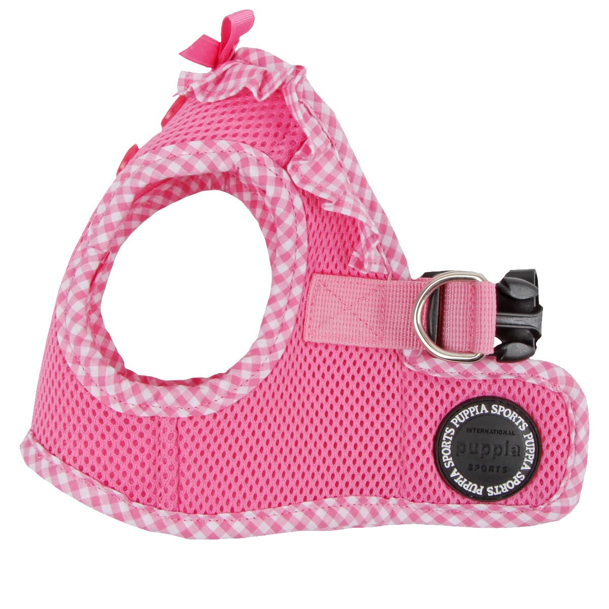 Puppia Vivien Vest Dog Harness Step-In All Season Mesh Cute No Pull No Choke Walking Training For Small Dog, Pink, Medium