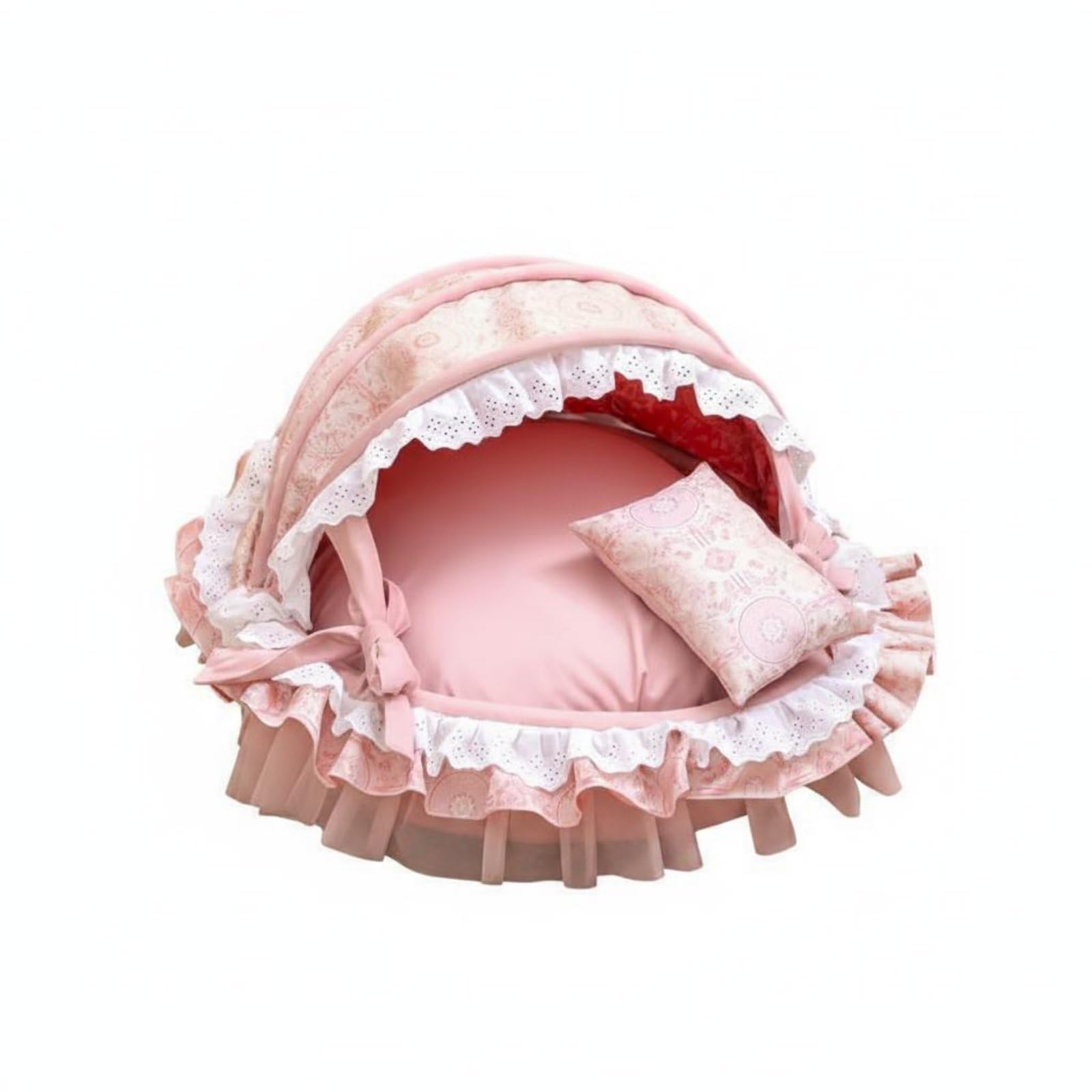 LOOM TREE Skin Friendly Washable Cat Cradle Bed Soft Touch Lace Cat Bed, Pink Cherry | Pet Supplies | Cat Supplies | Beds