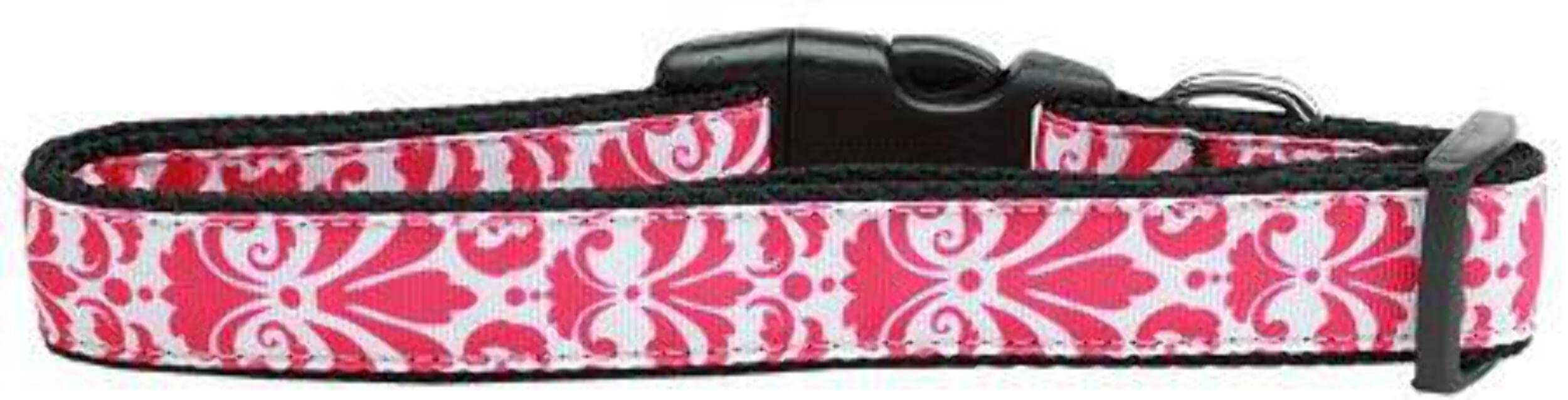 Mirage Pet Products Damask Nylon Dog Collar, Large, Blue