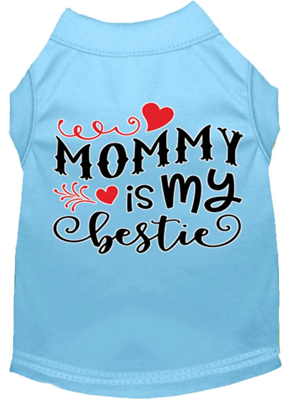 Pet Dog & Cat Shirt Screen Printed, "Mommy is my Bestie" Purple 3XL (25-35 lbs.)
