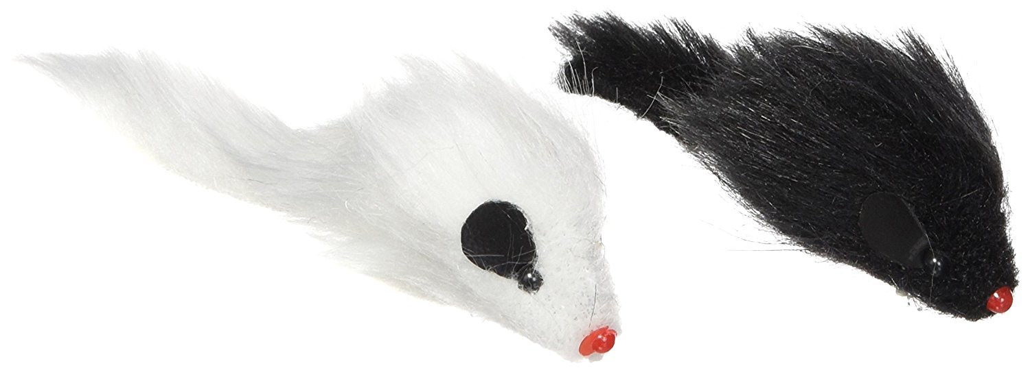 Cat Toy, Plush Mice With Catnip, 2-Pk.