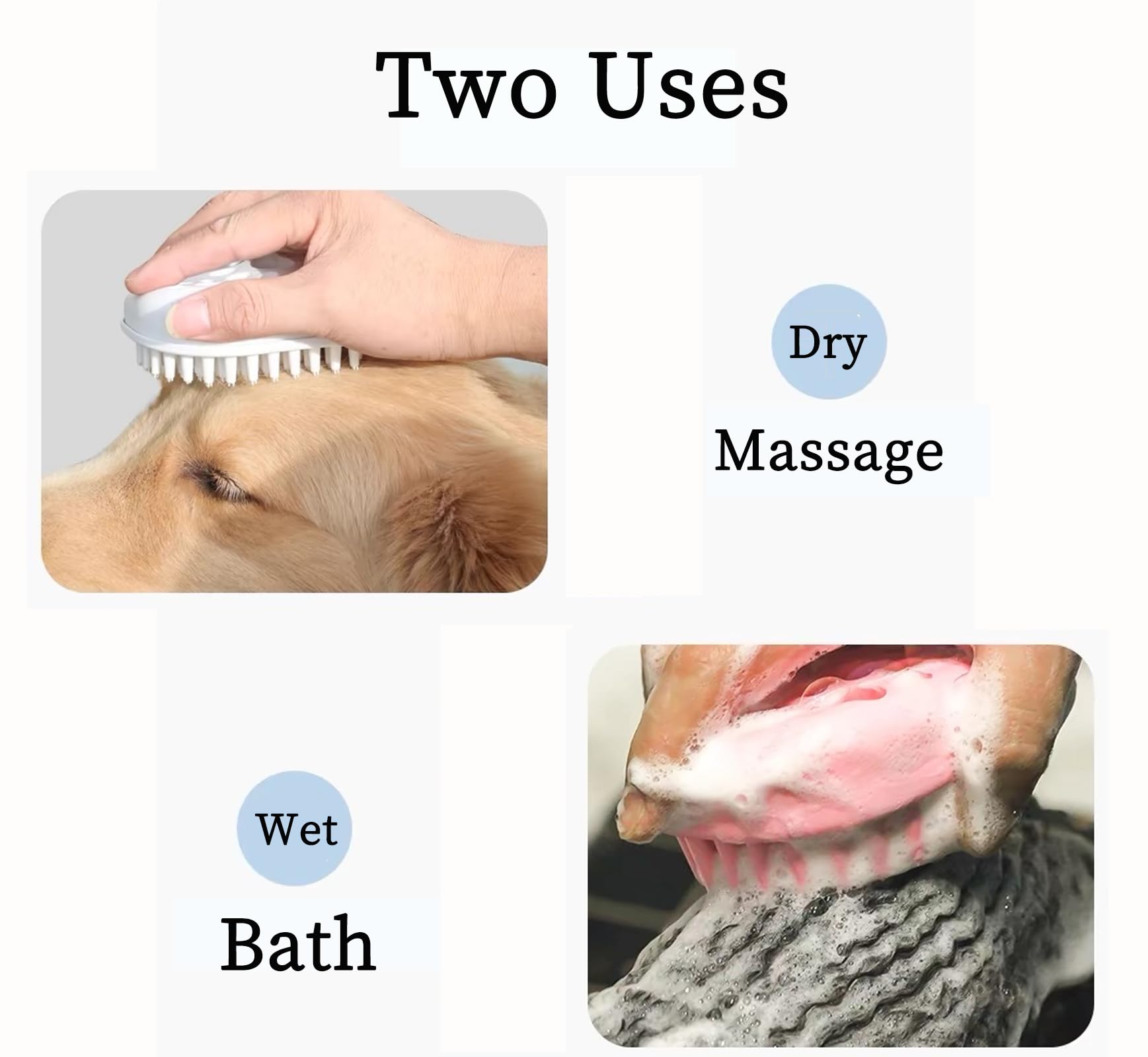 MAEELOU Small Dog Brush- Grooming Tool for Teddy, Yorkies, Maltese, Shih Tzu, Chihuahua - Puppy Hair Brush (Black)
