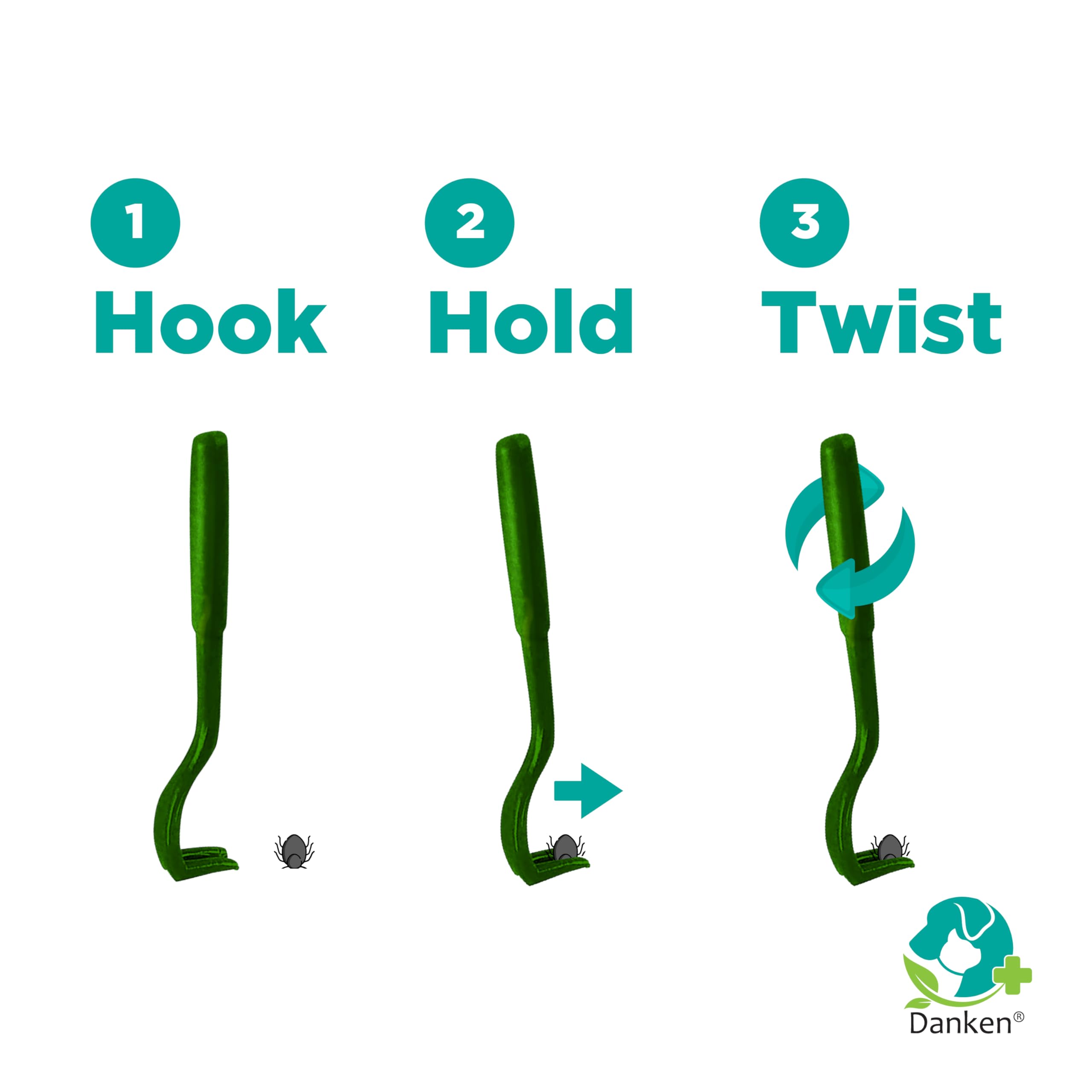 Danken Tick Remover Tool For Dogs, Cats, Horses, And Humans | Enhanced Design | Tick Grabber | Tick Puller | Tick Tweezer | Safe