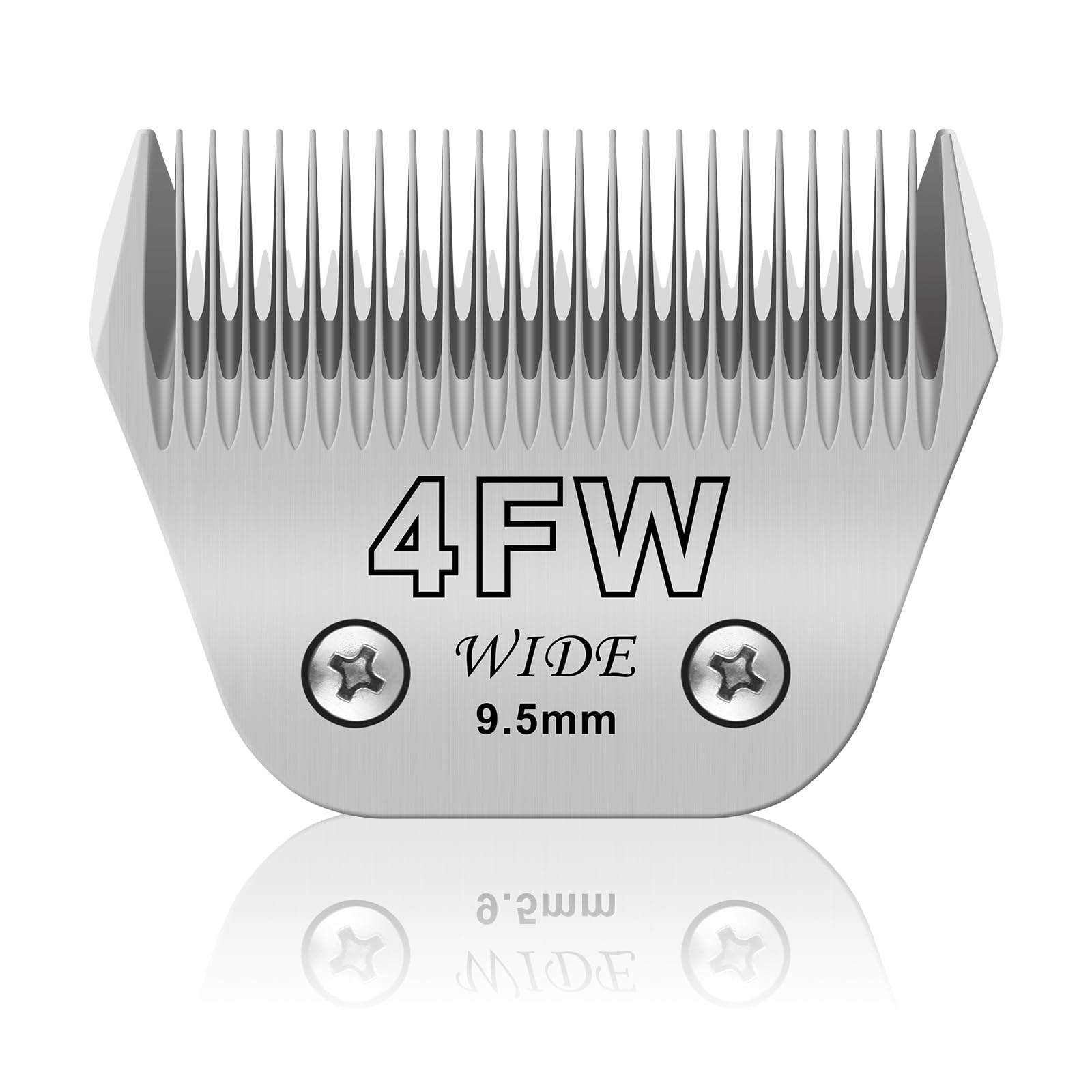 4FW Wide Pet Dog Grooming Detachable Blades,Compatible with Andis,Oster A5,Wahl KM10 Clippers,Cut Length 3/8''(9.5mm) for Larger