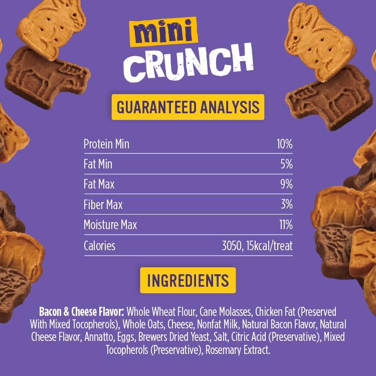 Blue Dog Bakery Natural Dog Treats, Mini Crunch, Assorted Flavors, 16.2oz, 3 Count