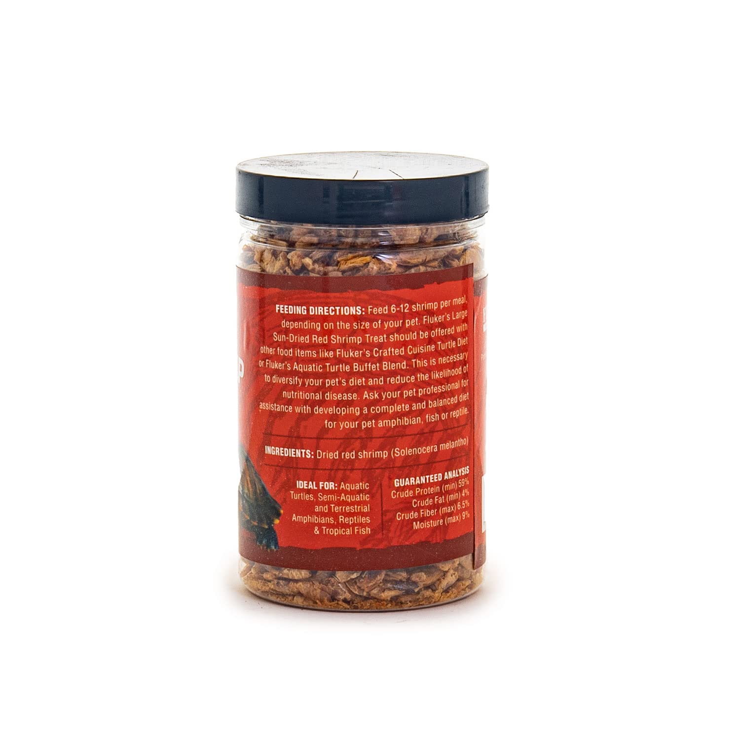 Flukers All Natural Large Sun-Dried Red Shrimp, High Protein Treats, Aquatic Turtle Food, Great for Aquatic Frogs, Tegus, Monit