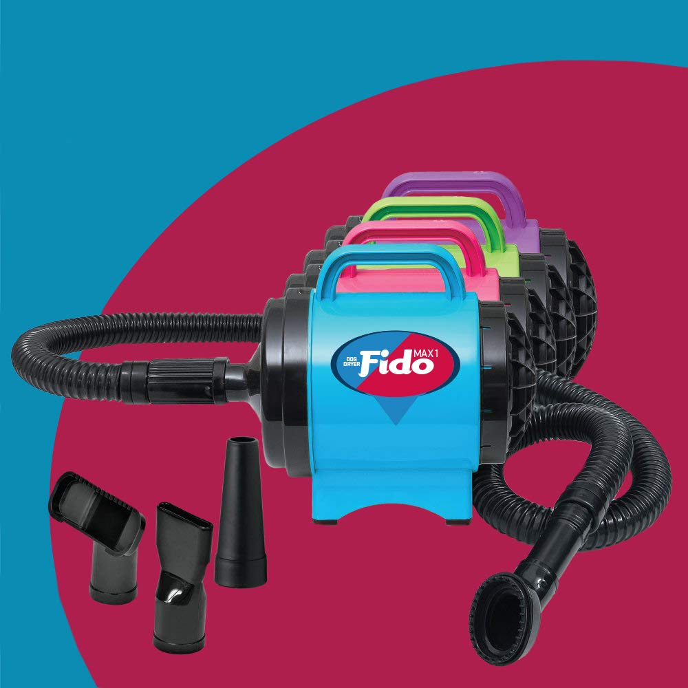 B-Air Fido Max 1 Dog Dryer, 7 Piece Set - Premier Grooming Collection in Hot Pink for Professional Pet Grooming