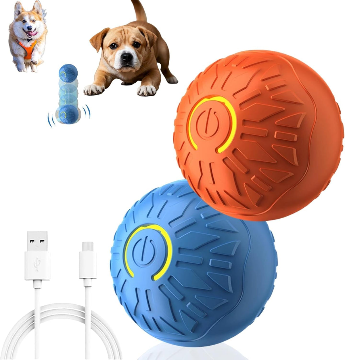 2 Pcs Interactive Dog Toys Dog Ball 2025 New Vibrating Dogs Balls Pet Petocart 2 Pcs Interactive Dog Toys Dog Ball 2025 New Vibrating Dogs Balls Pet Petocart