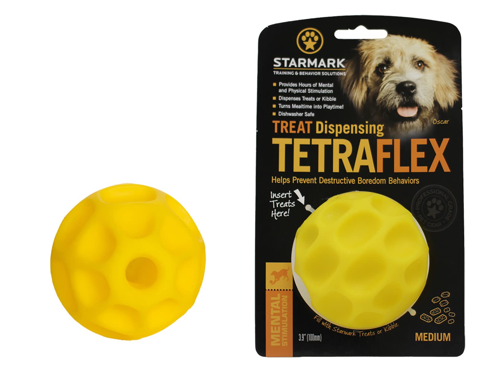 Starmark Treat Dispensing Tetraflex Dog Toy Large