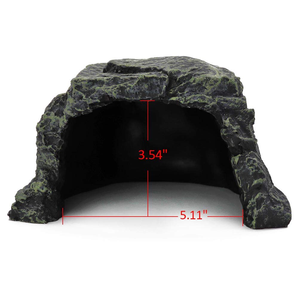 Zheqogzh Reptile Rock Hideout Reptile Rock Hide Cave Reptile Hide Away Turtle Hideout For Bearded Dragon Tortoise Small Lizards Fish Amphibians