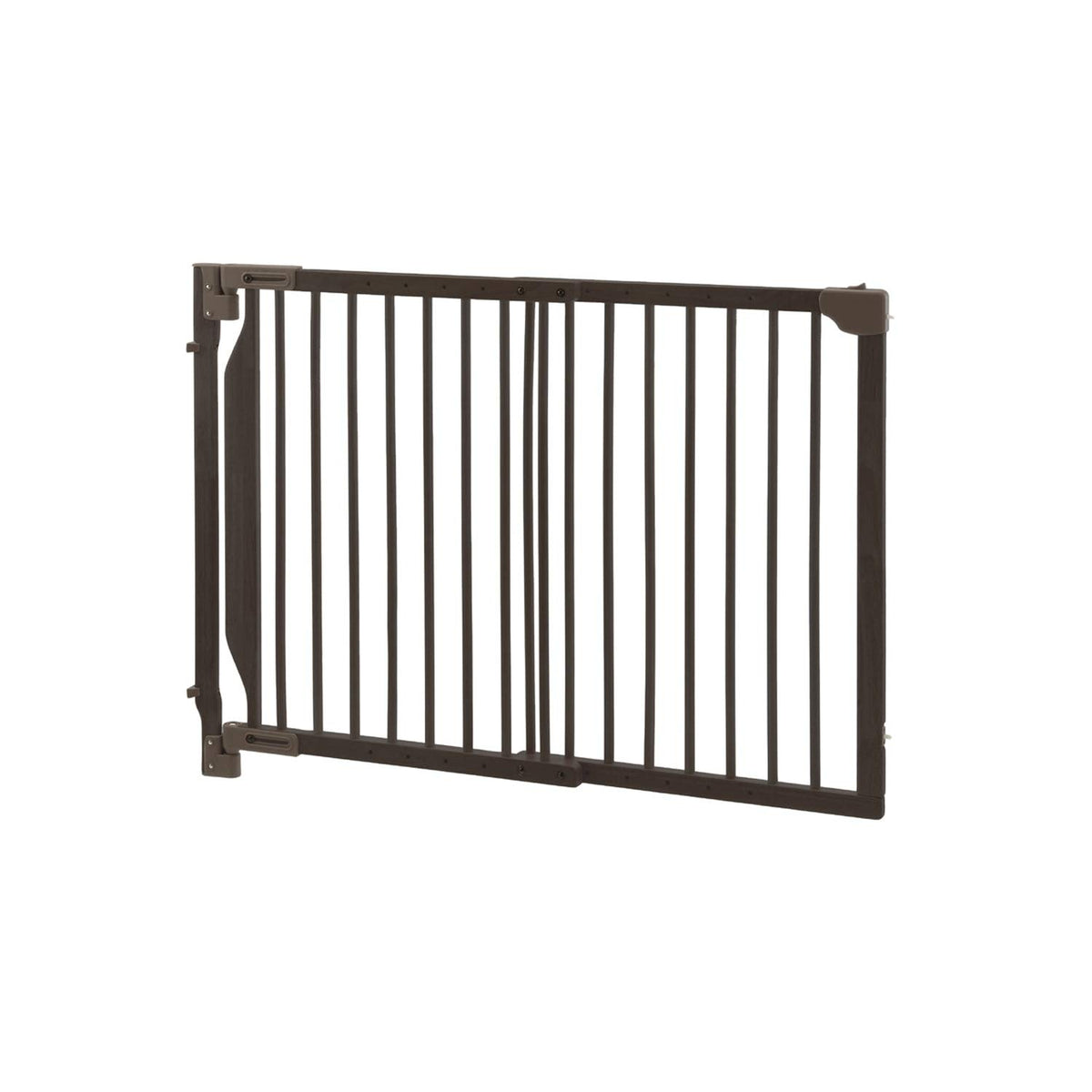 Richell Expandable Walk-Thru Pet Gate Brown, Small