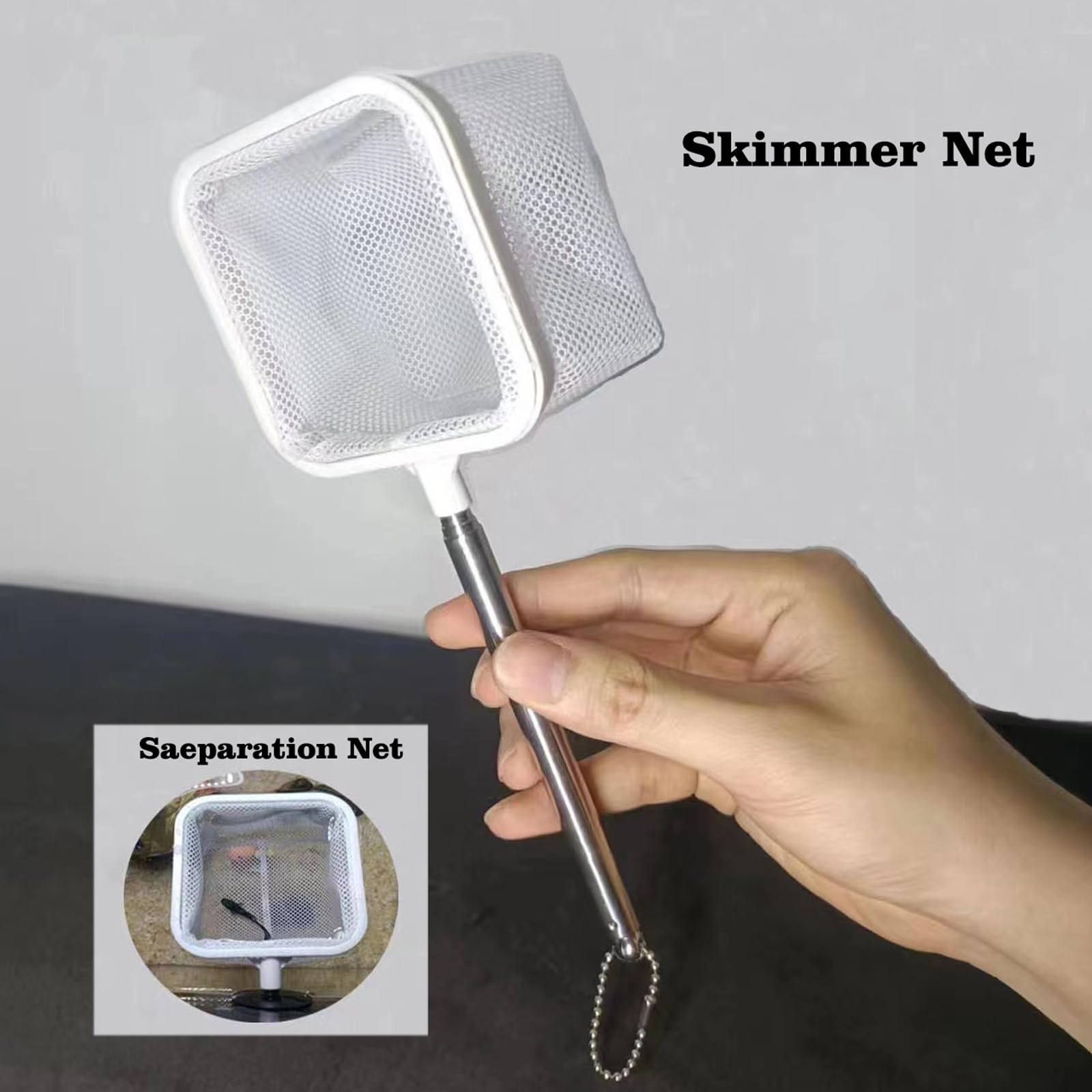 Carefree Fish Aquarium Gravel Cleaner 15~30In with 6Ft Water Hose Fish Tank Water Changer Sand Vacuum with Skimmer Net and Long