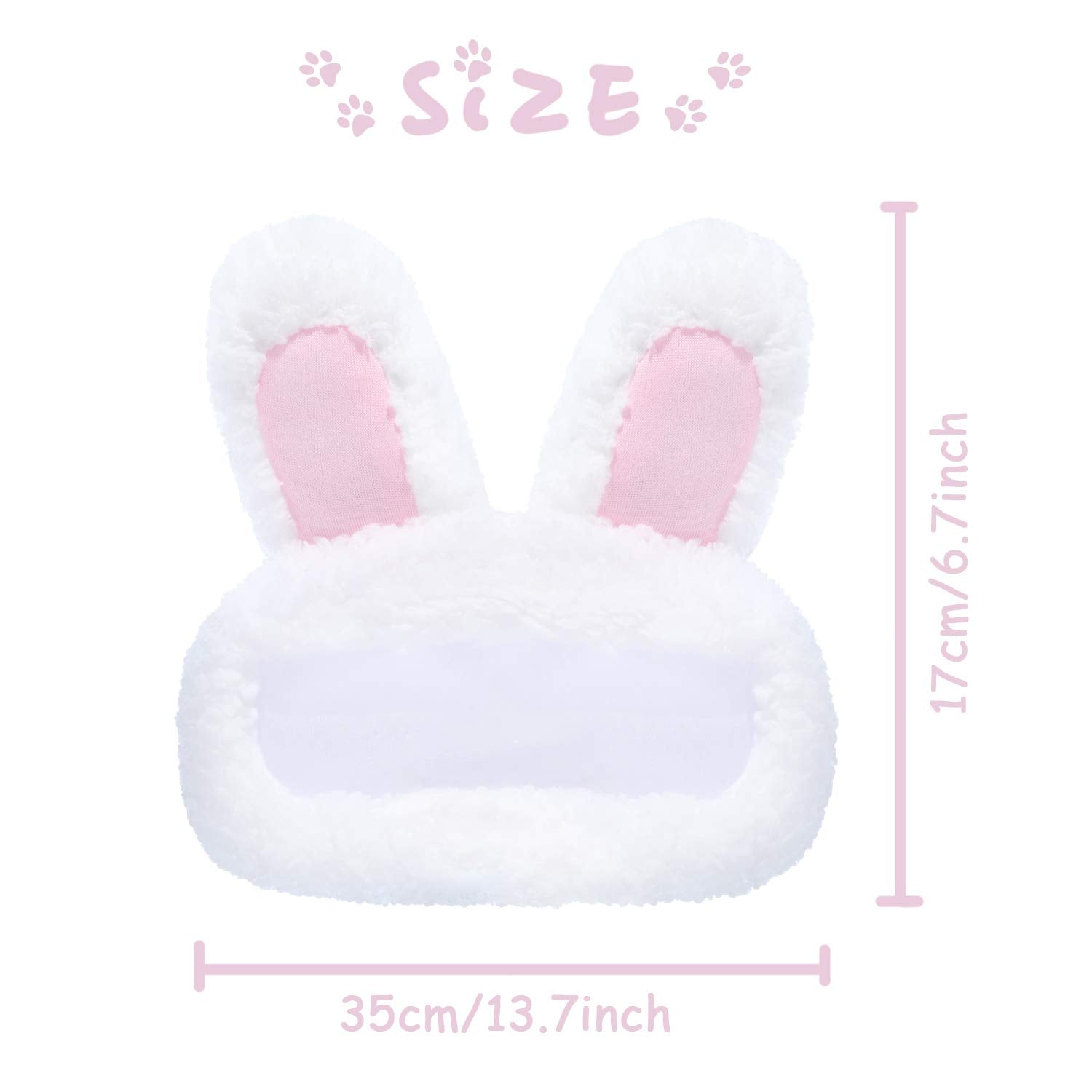 2 Pieces Easter Cat Costume Easter Pet Cap Bunny Rabbit Hat With Ears For Cats And Small Dogs Pets Costume Accessories