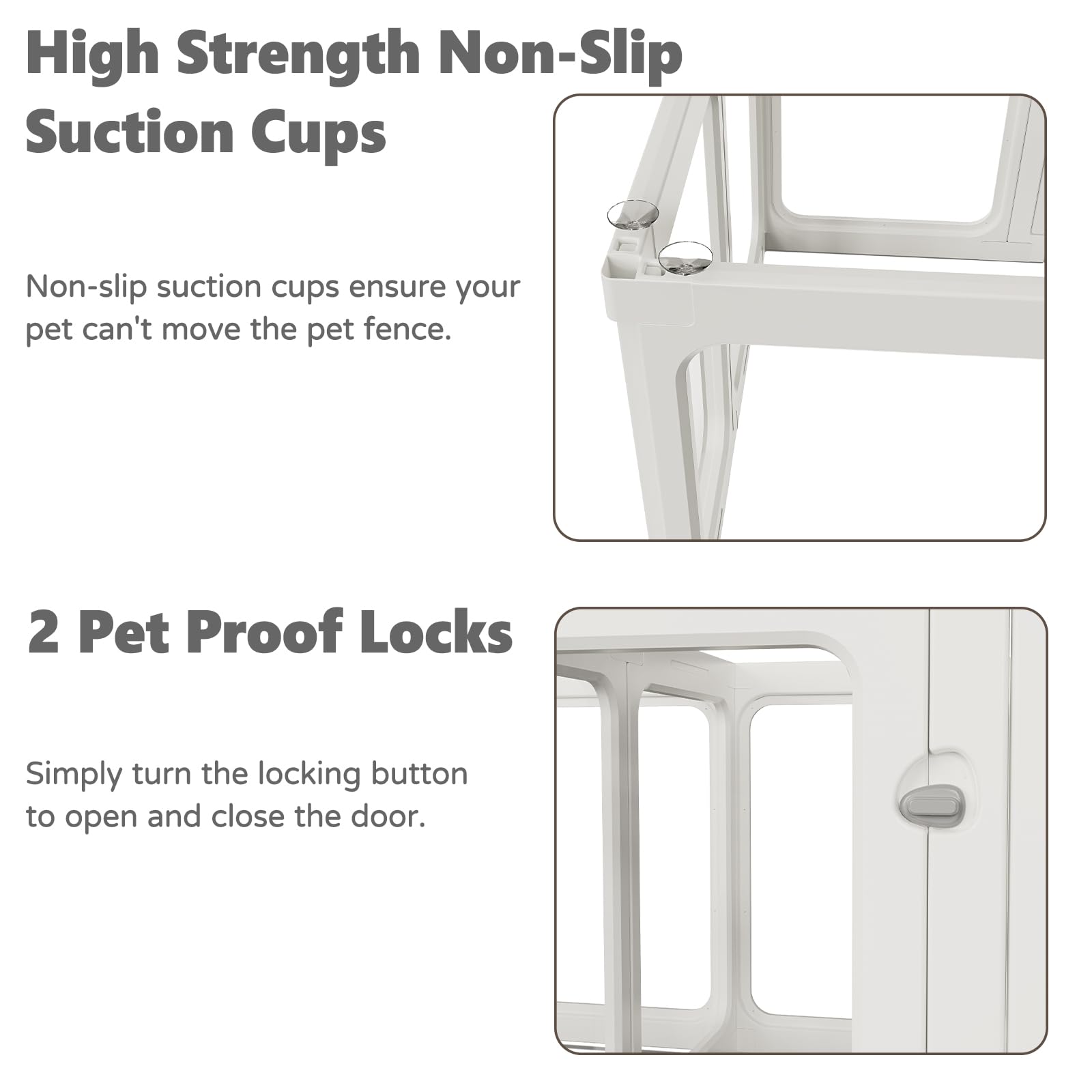 Aoole Clear Acrylic Dog Playpen With Door, For Puppy Cat Rabbit Transparent Pet Pen, Dog Playpen Indoor, Dog Fence, Easy Assembl