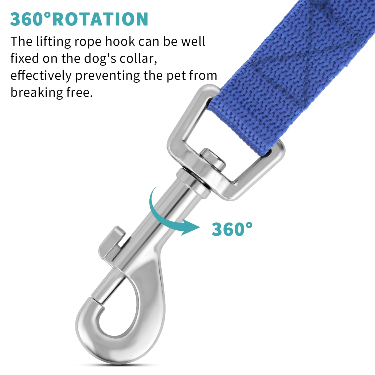 Hypeety Pet Dog Training Leash Strong Durable Nylon Lead, Traction Rope, 5 Feet Long For Puppy Kitty Rabbit Training Or Walk 3 P