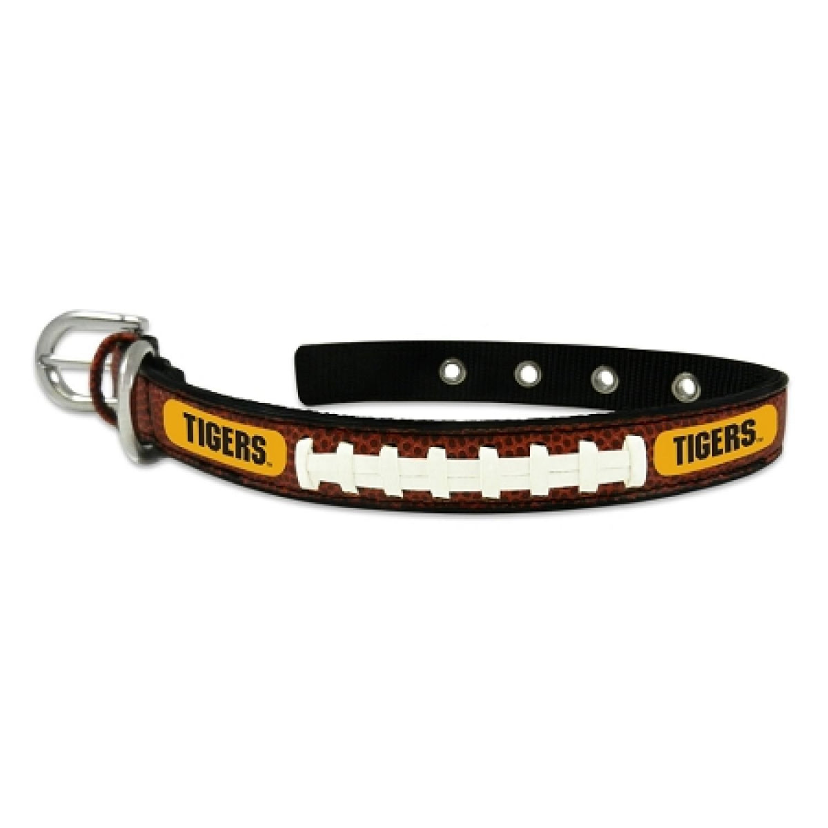 Ncaa Missouri Tigers Classic Leather Football Collar, Small