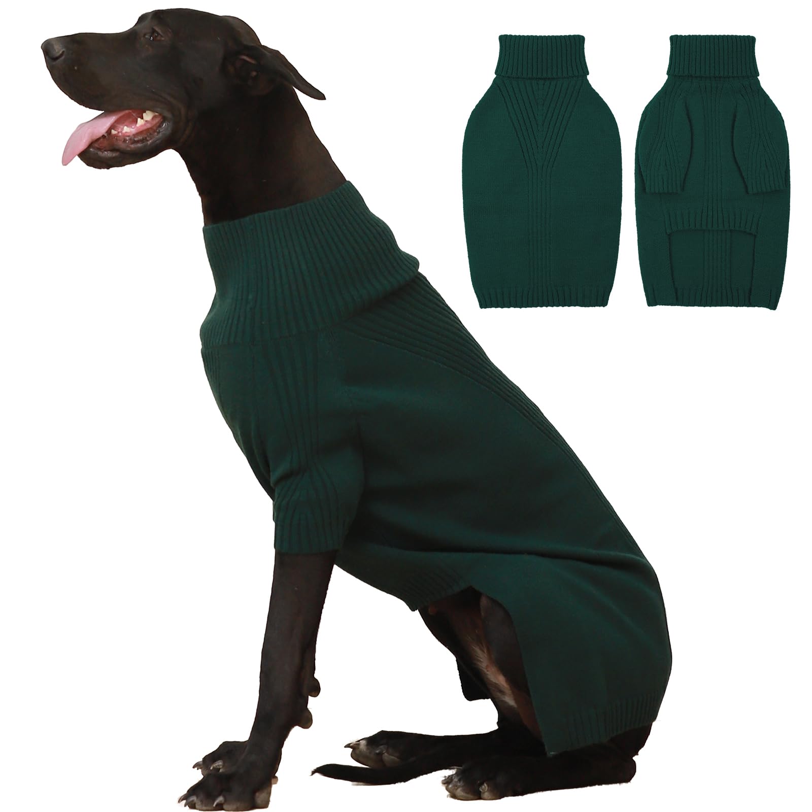 Iecoii Extra-Large Dog Sweater 4Xl,Christmas Dog Sweaters For Extra Large Dogs Girl Boy,Turtleneck Knitted Knitwear For Pet,Easy
