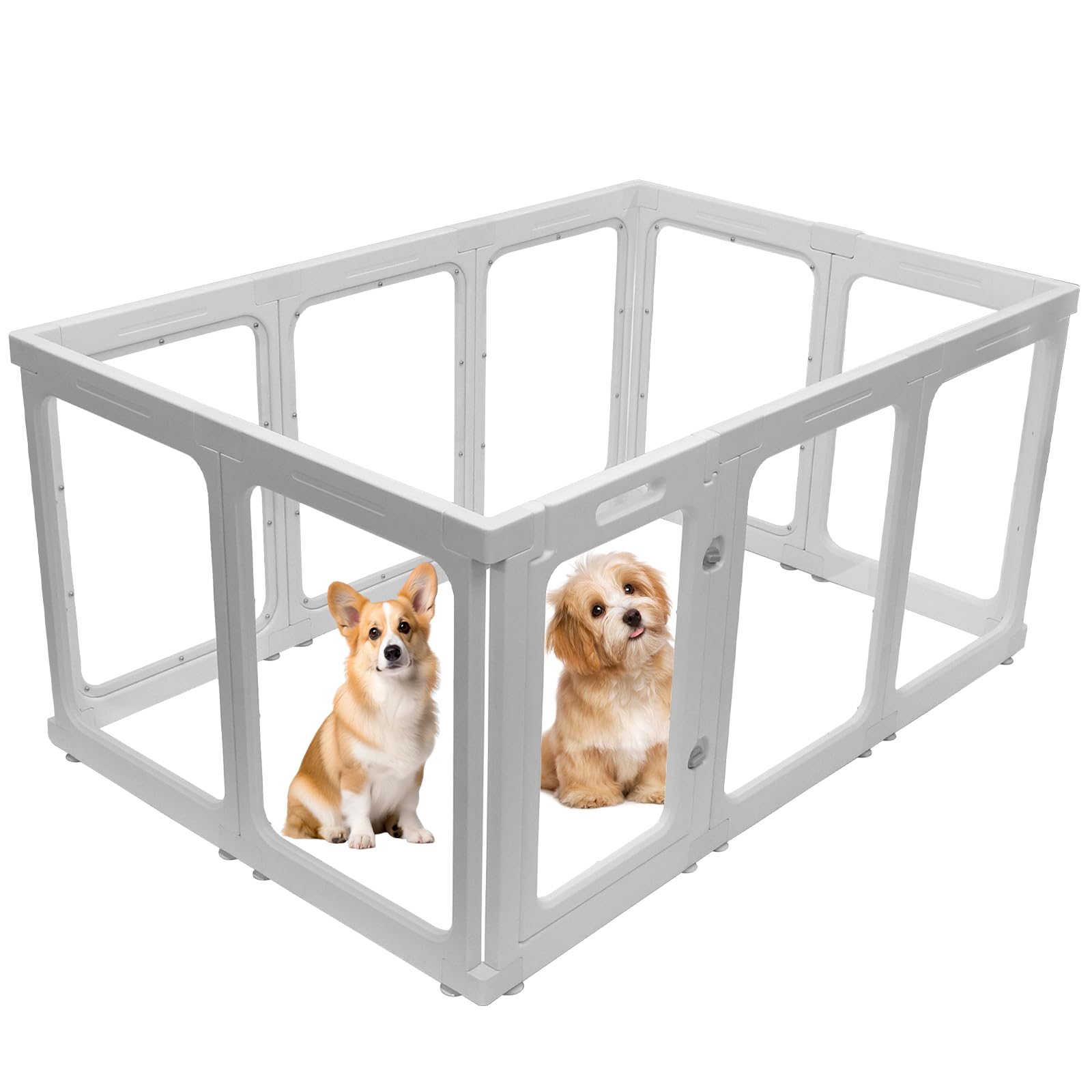 Ligefoy Acrylic Dog Pen,Clear Dog Play Pen For Puppy Cat Rabbit Ferret Transparent Easy Assemble Whelping Crate Kennel Cage Encl