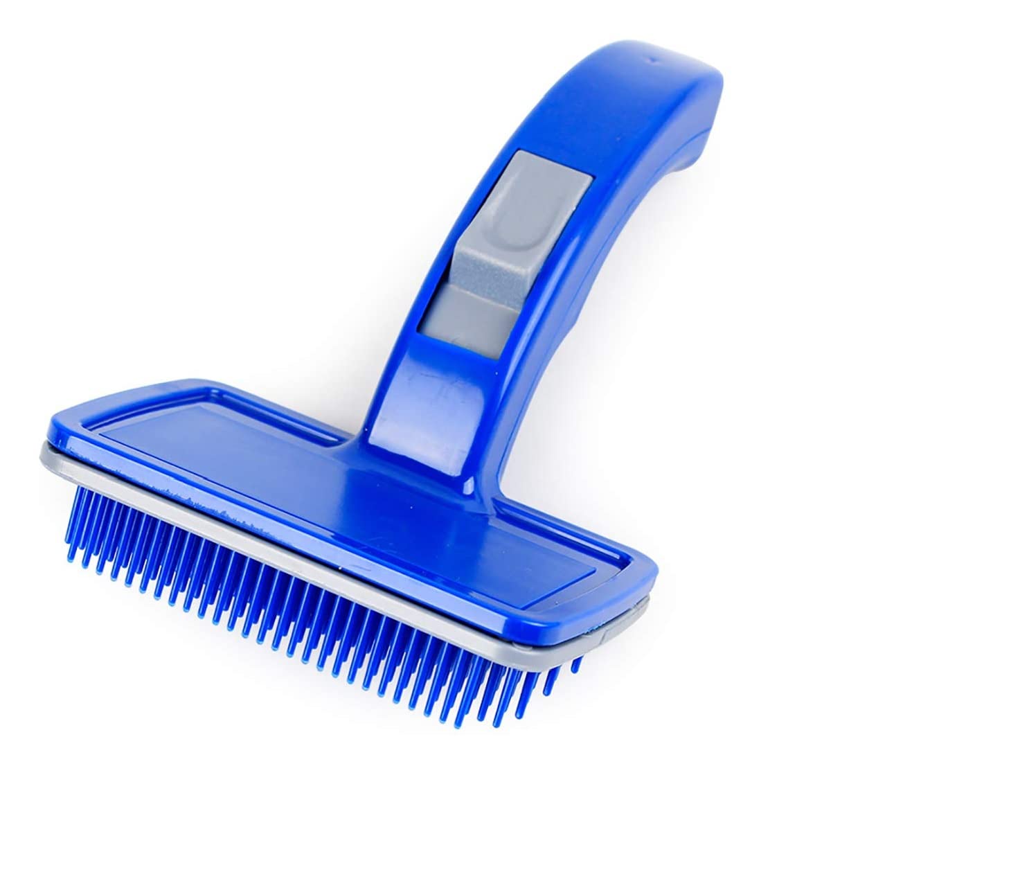 Yuppy Puppy Sleeker Grooming Brush For Dogs And Cats With SpringLoaded SelfCleaning Feature Remove Shedding Hair Tangles And M