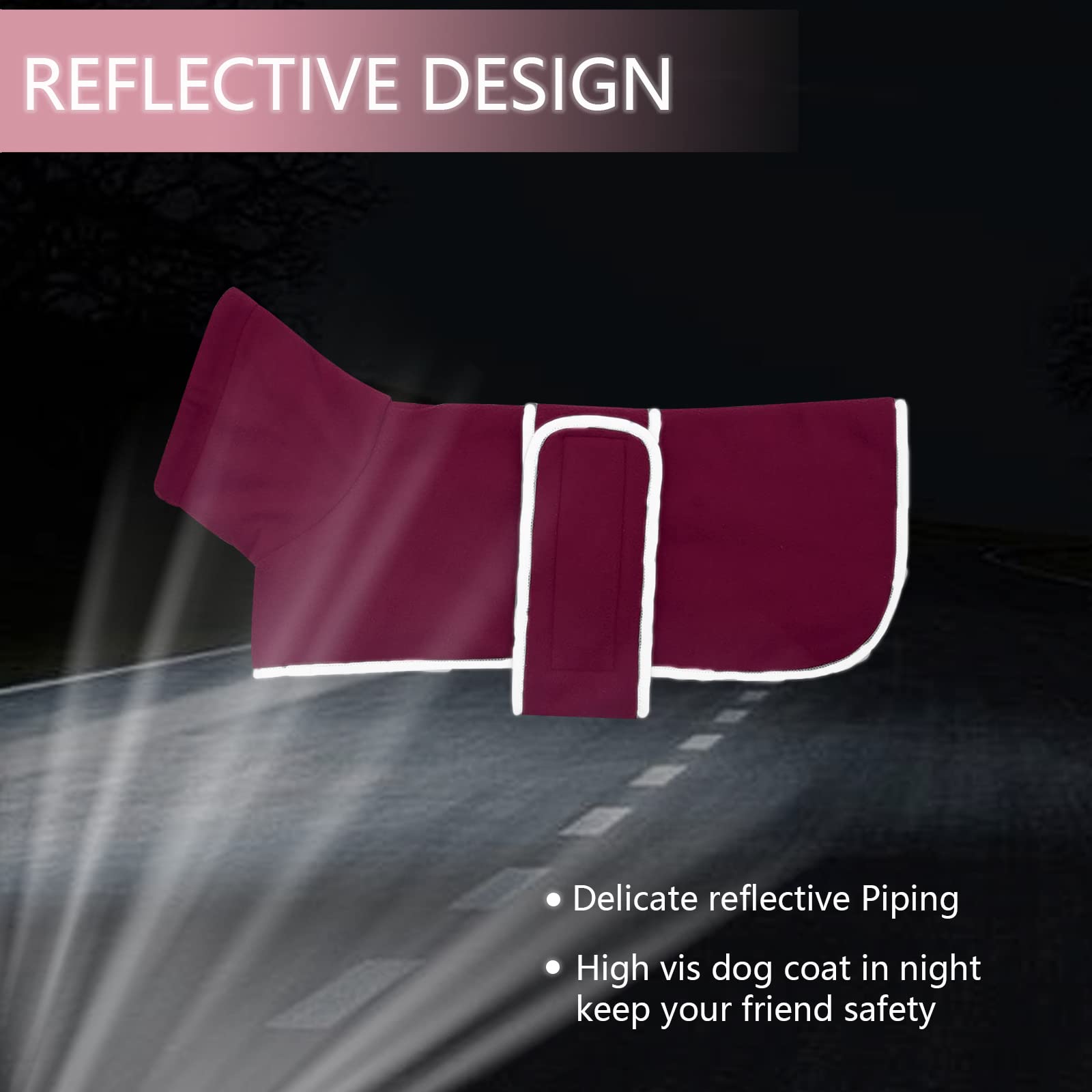 Geyecete Dog Jacket, Dog Coat Perfect For Dachshunds, Dog Winter Coat With Padded Fleece Lining And High Collar, Dog Snowsuit With Adjustable Bands Sizes -Pink-S