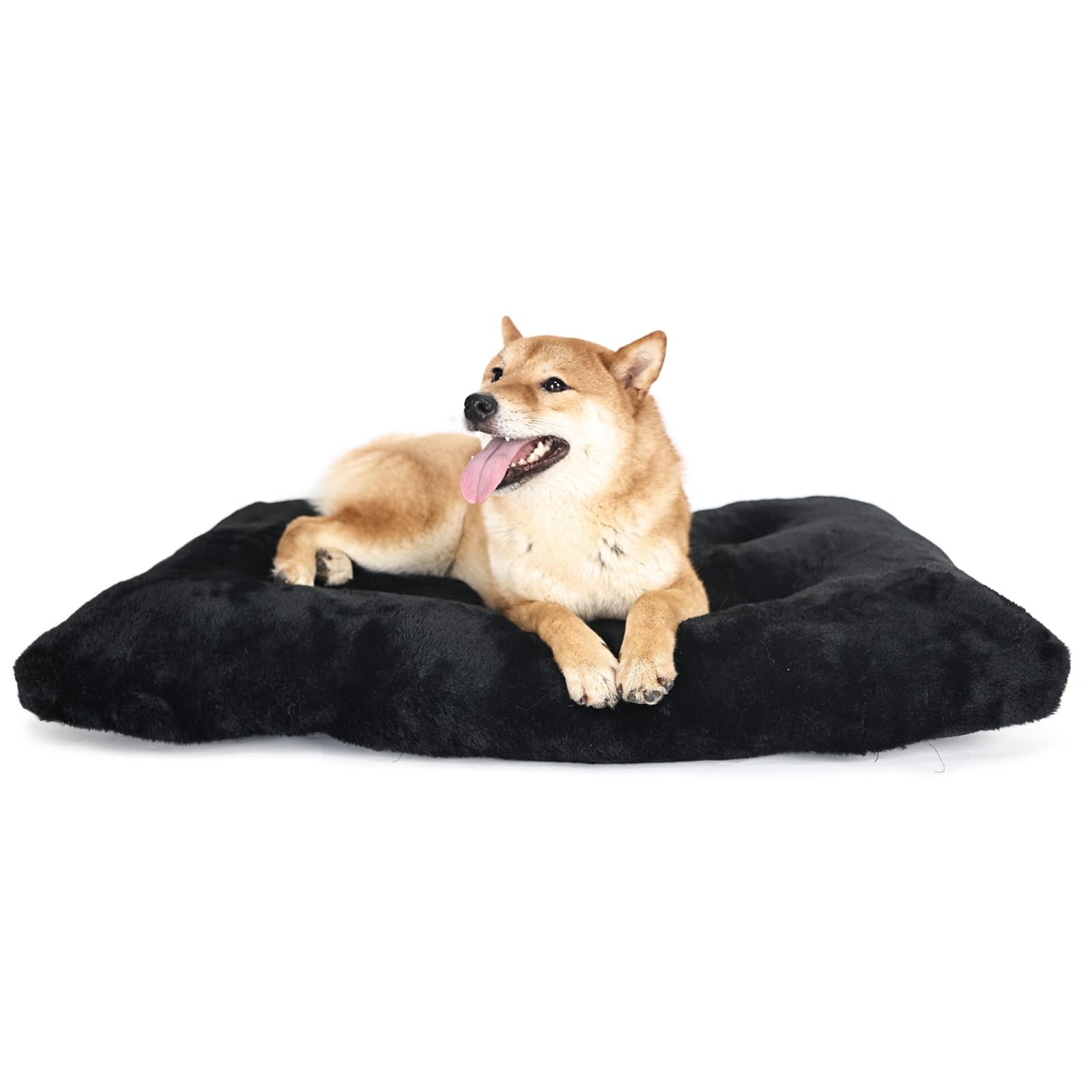 Dog Beds For Crates 36 X 24 Washable,Extra Soft Crate Pads For Dog Cages 36 With Anti-Slip Bottom,Deluxe Faux Fur Pet Sleeping M