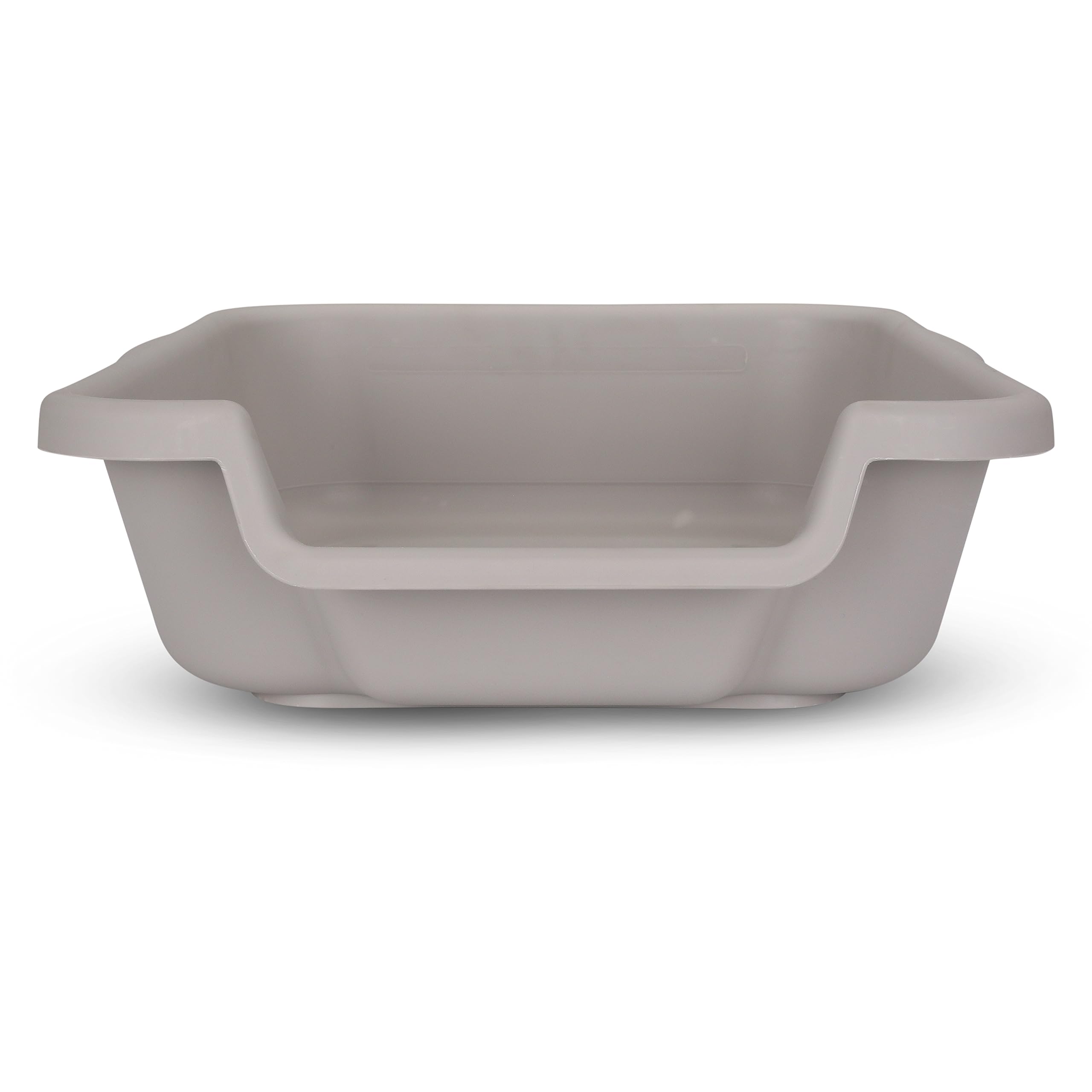 Puppygohere Small Gray Litter Box, Durable & Pet Safe, Open Top Entry, Comfortable For Dogs Up To 6 Lbs