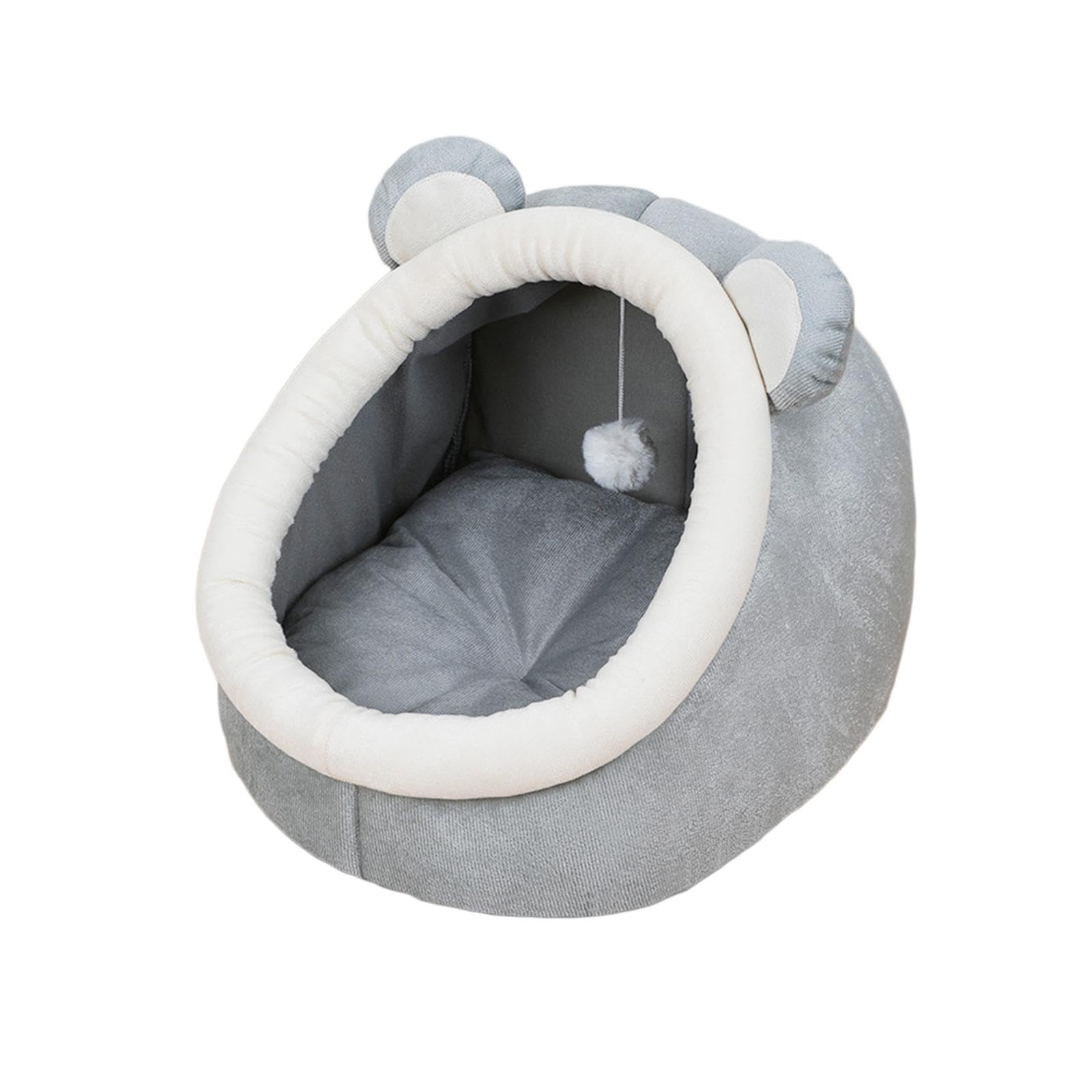MERISHOPP Cat Bed Cave House Tents Soft Blanket Pet Beds for Dog Puppy Accessories L Grey Bears Dogs | Cats | Puppy | pet | Rabb